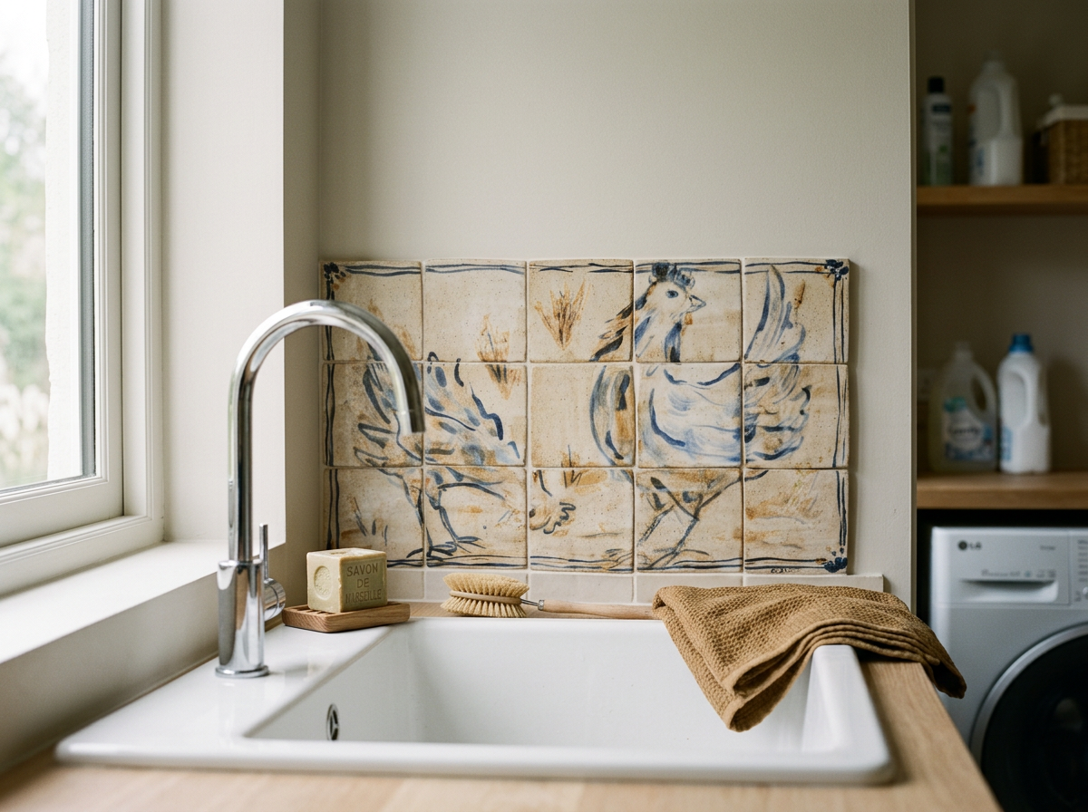 Handmade ceramic tiles by Charlotte salt