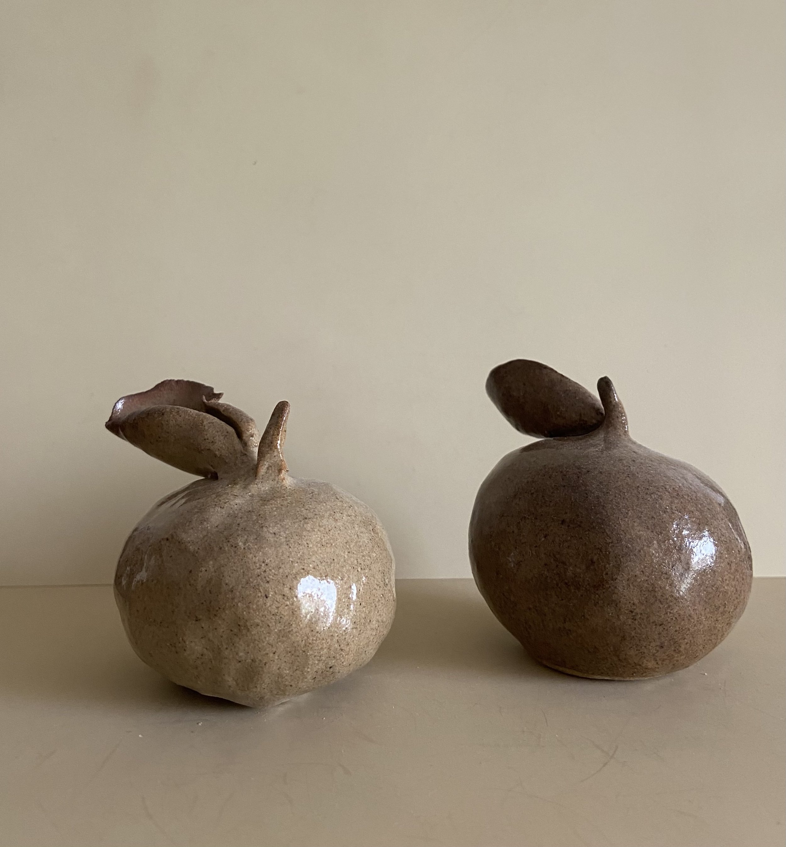 hand pinched ceramic apple by Charlotte Salt