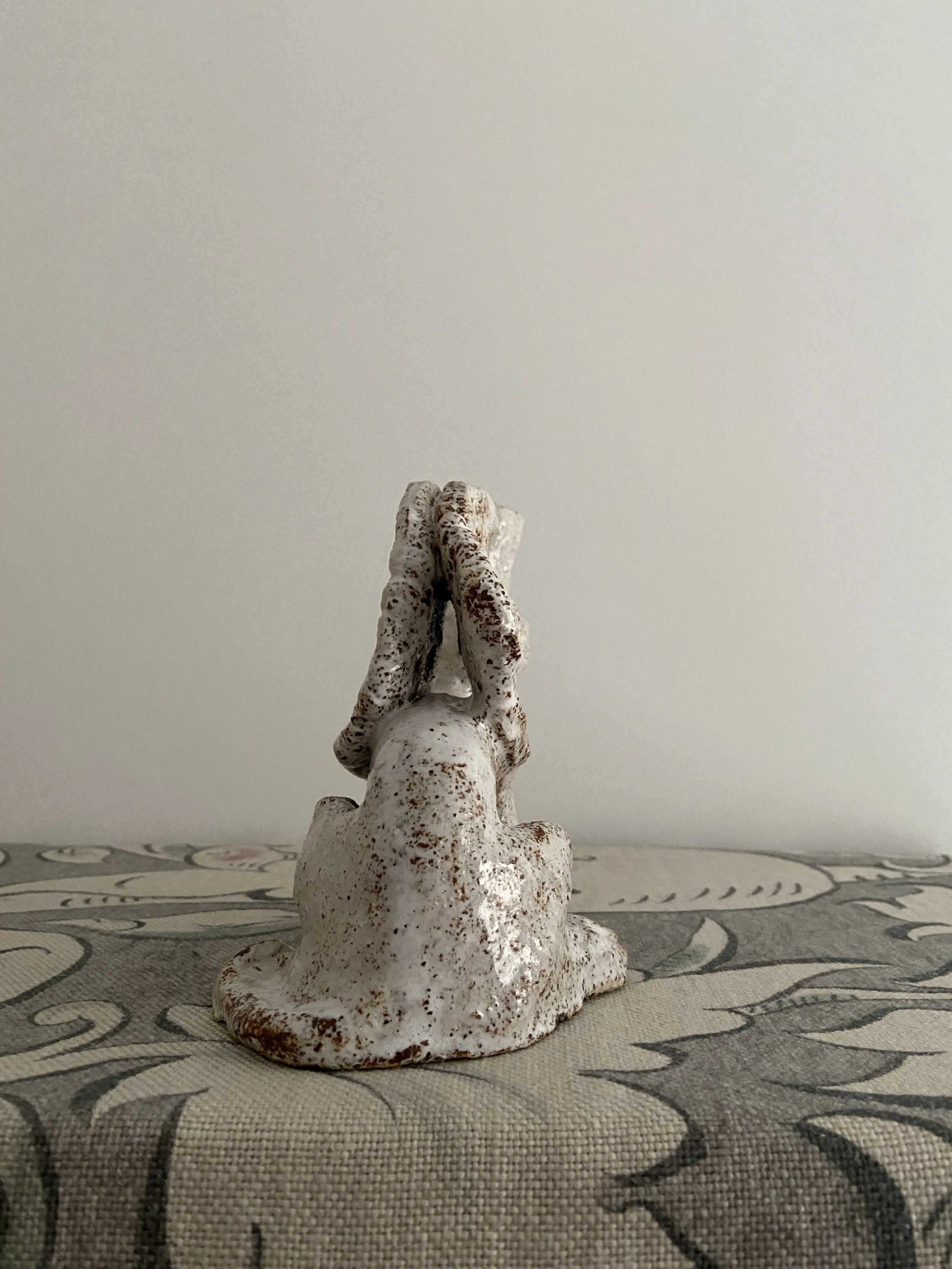 Ceramic Sphinx candleholder by Charlotte Salt