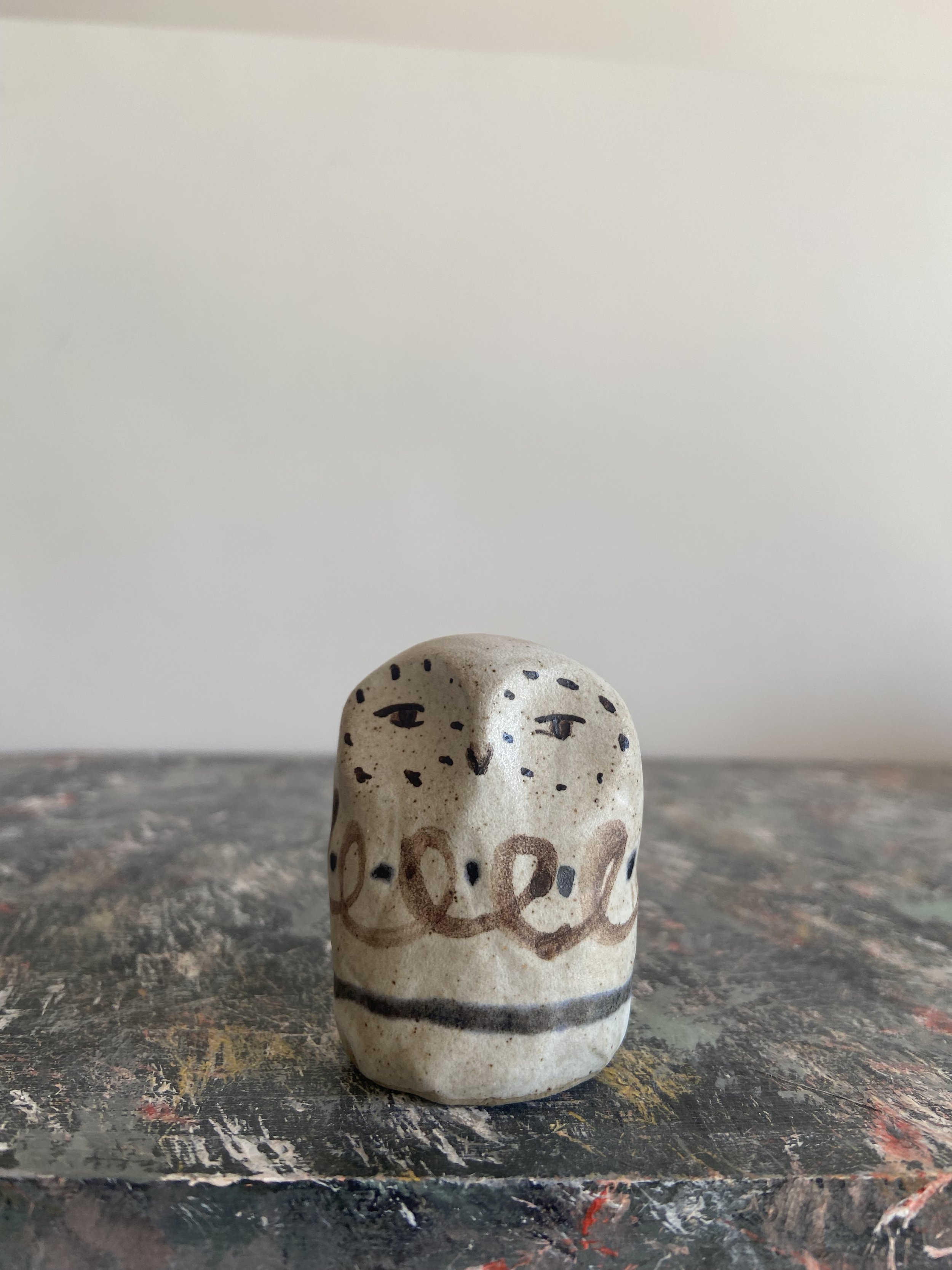 Handmade ceramic owls by Charlotte Salt