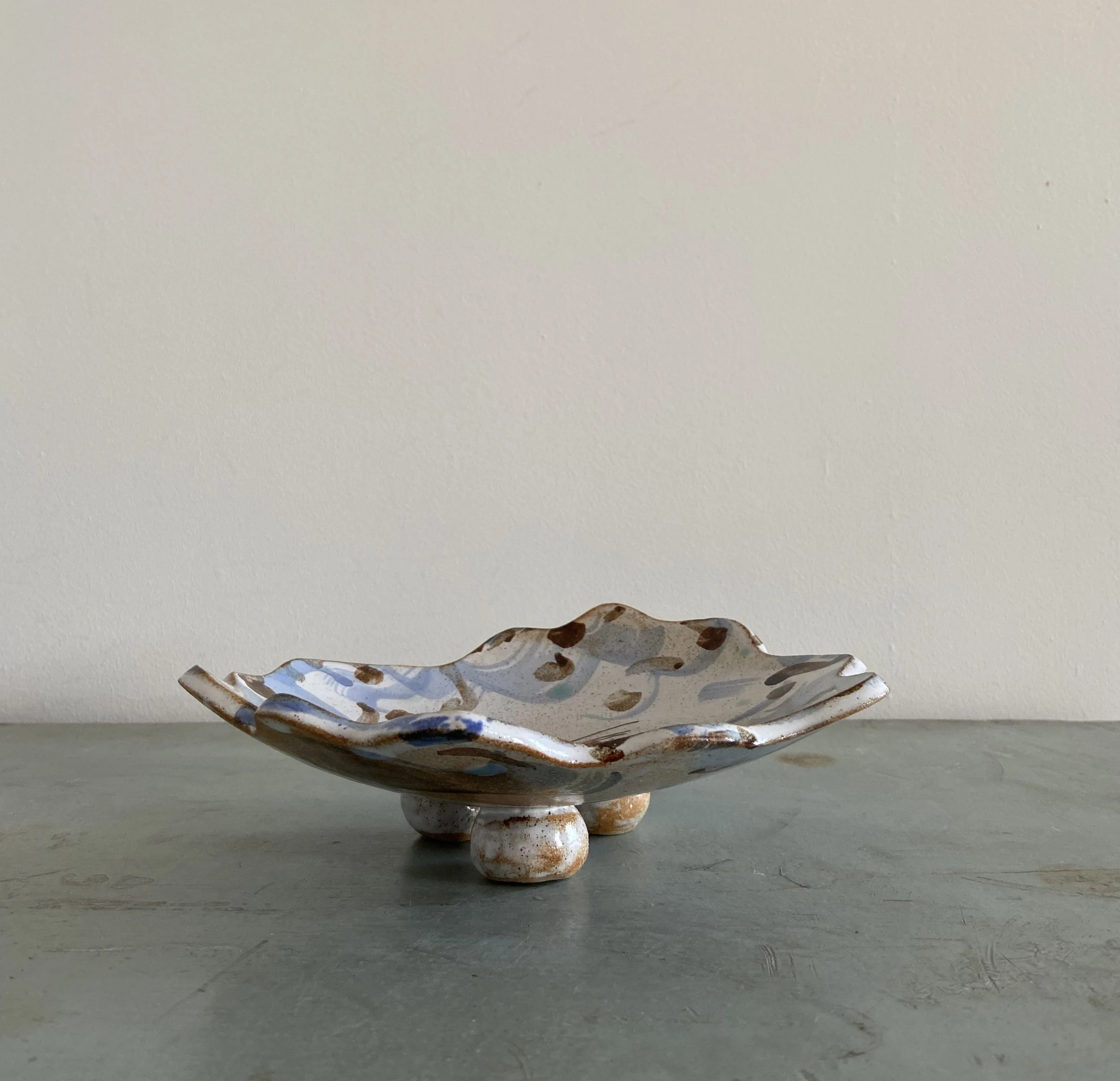 Ceramic bobble footed bowl by Charlotte Salt