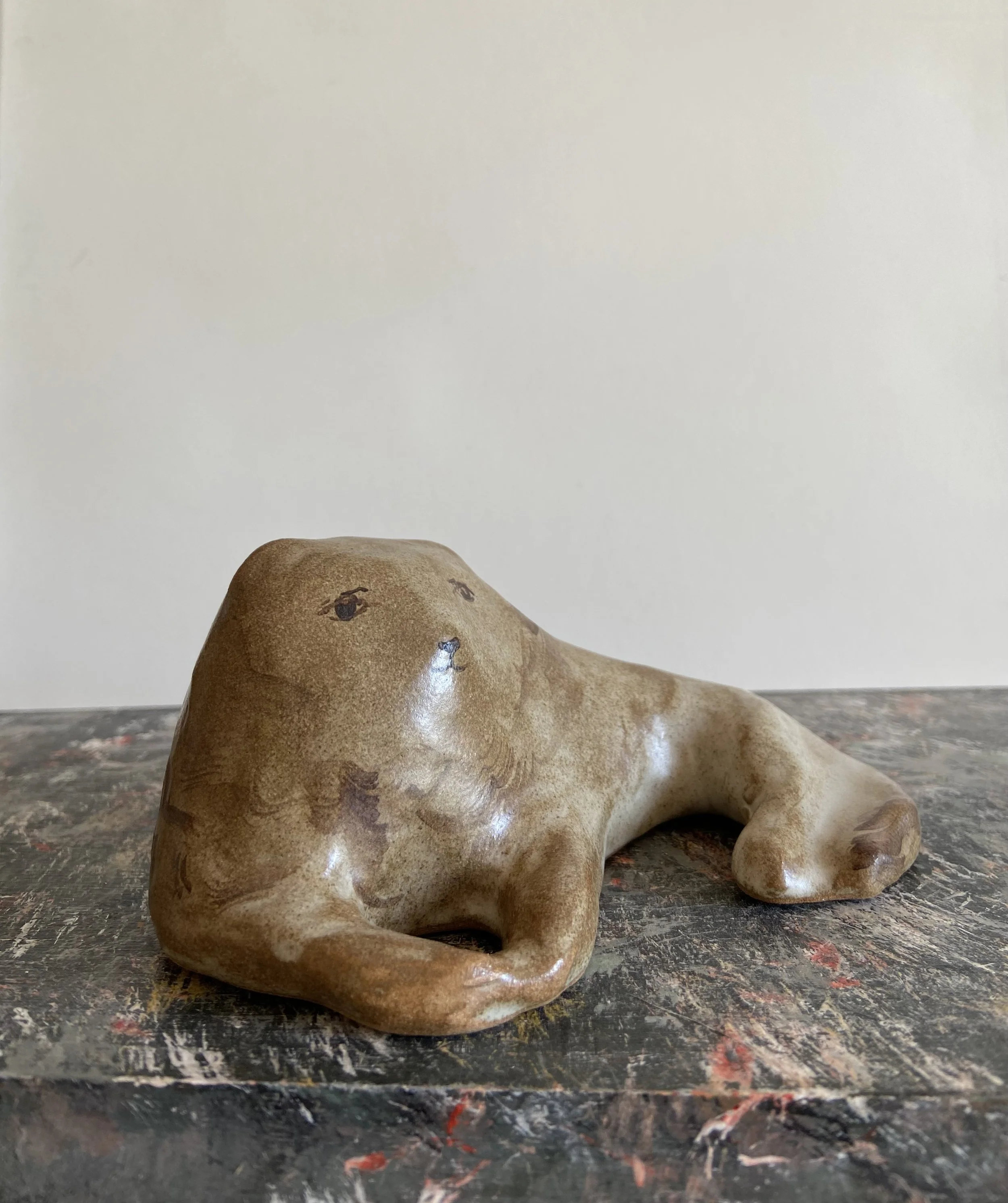Handmade ceramic lion by Charlotte Salt