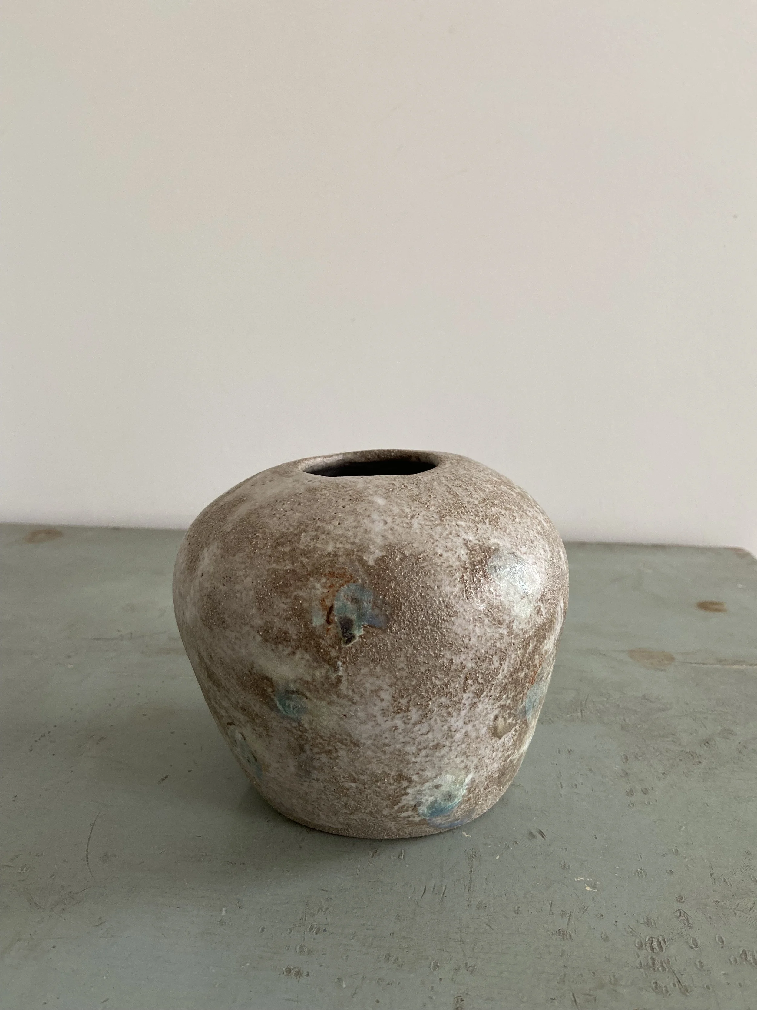 Coil built ceramic Moon Pot by Charlotte Salt