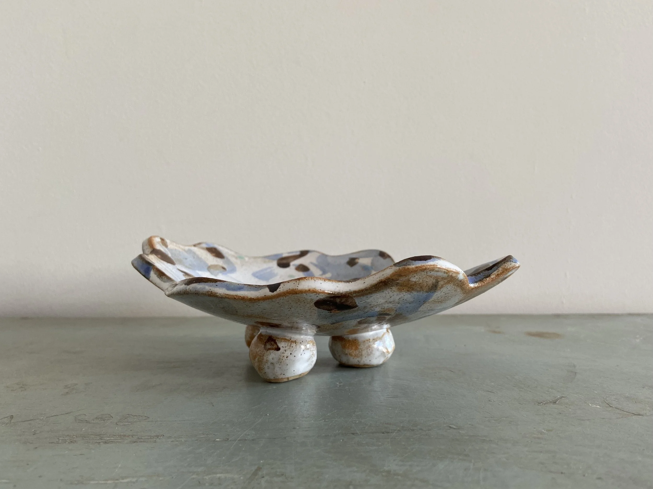 Ceramic bobble footed bowl by Charlotte Salt