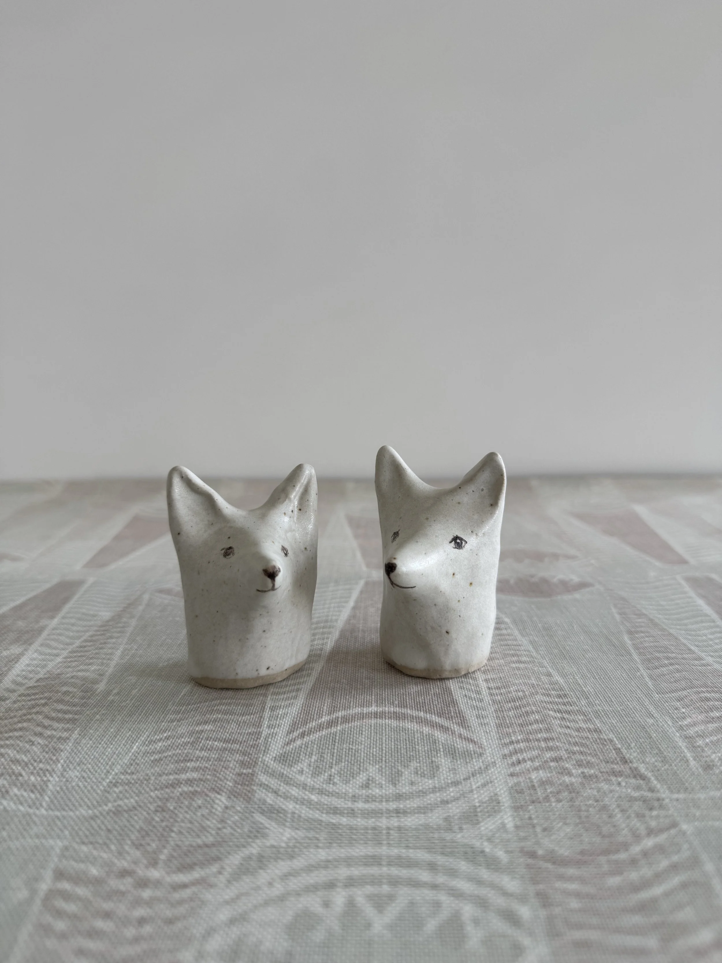 ceramic foxy type by Charlotte Salt