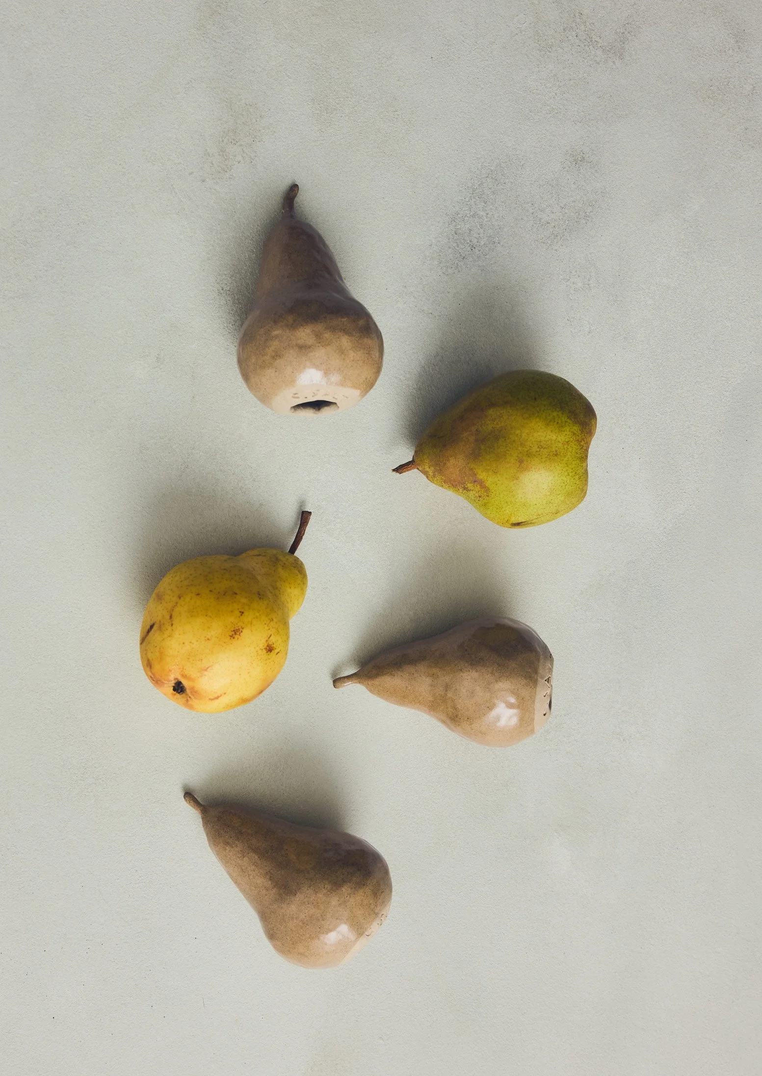 Ceramic pinched pears by Charlotte Salt for TOAST