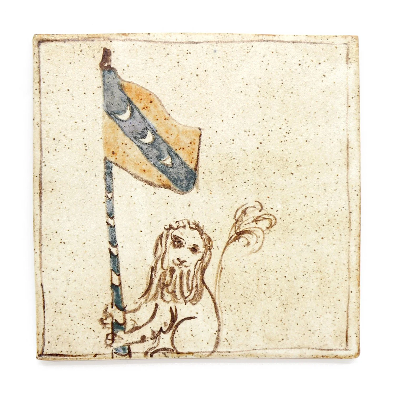 Tapestry Lion holding a flag Cutout2.JPG