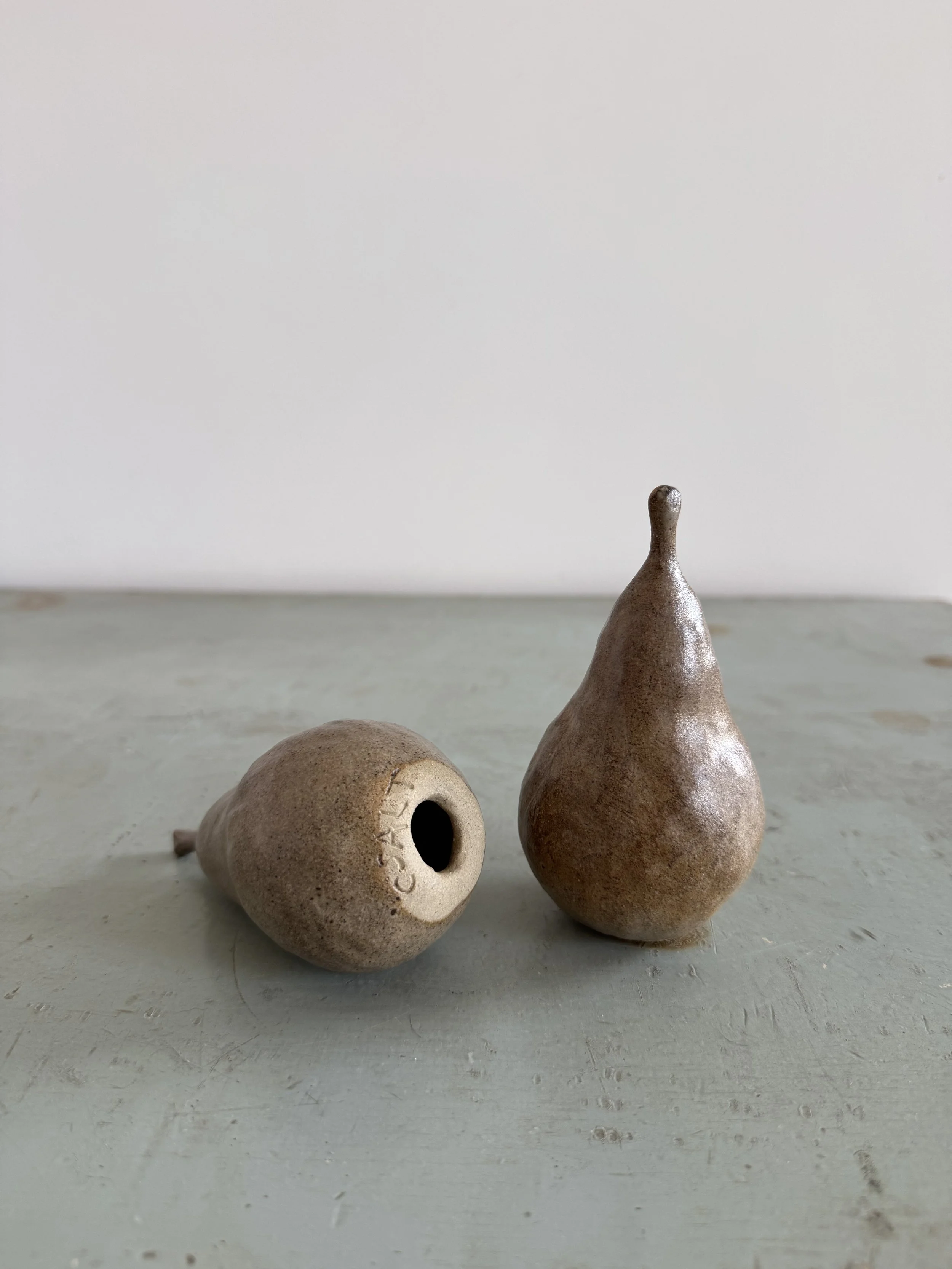 ceramic pinched pears by Charlotte Salt