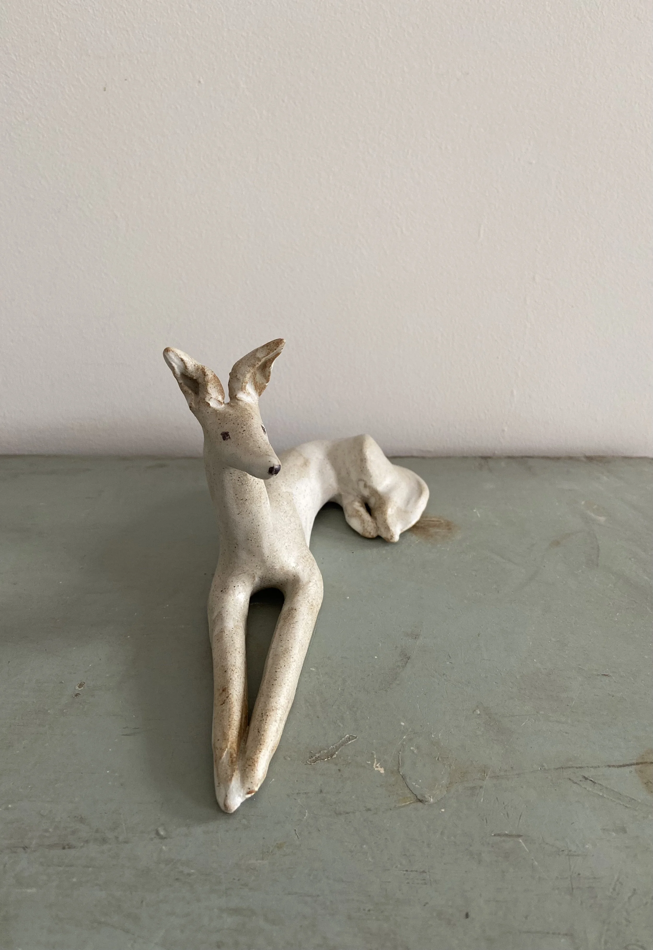 Ceramic hound by Charlotte Salt