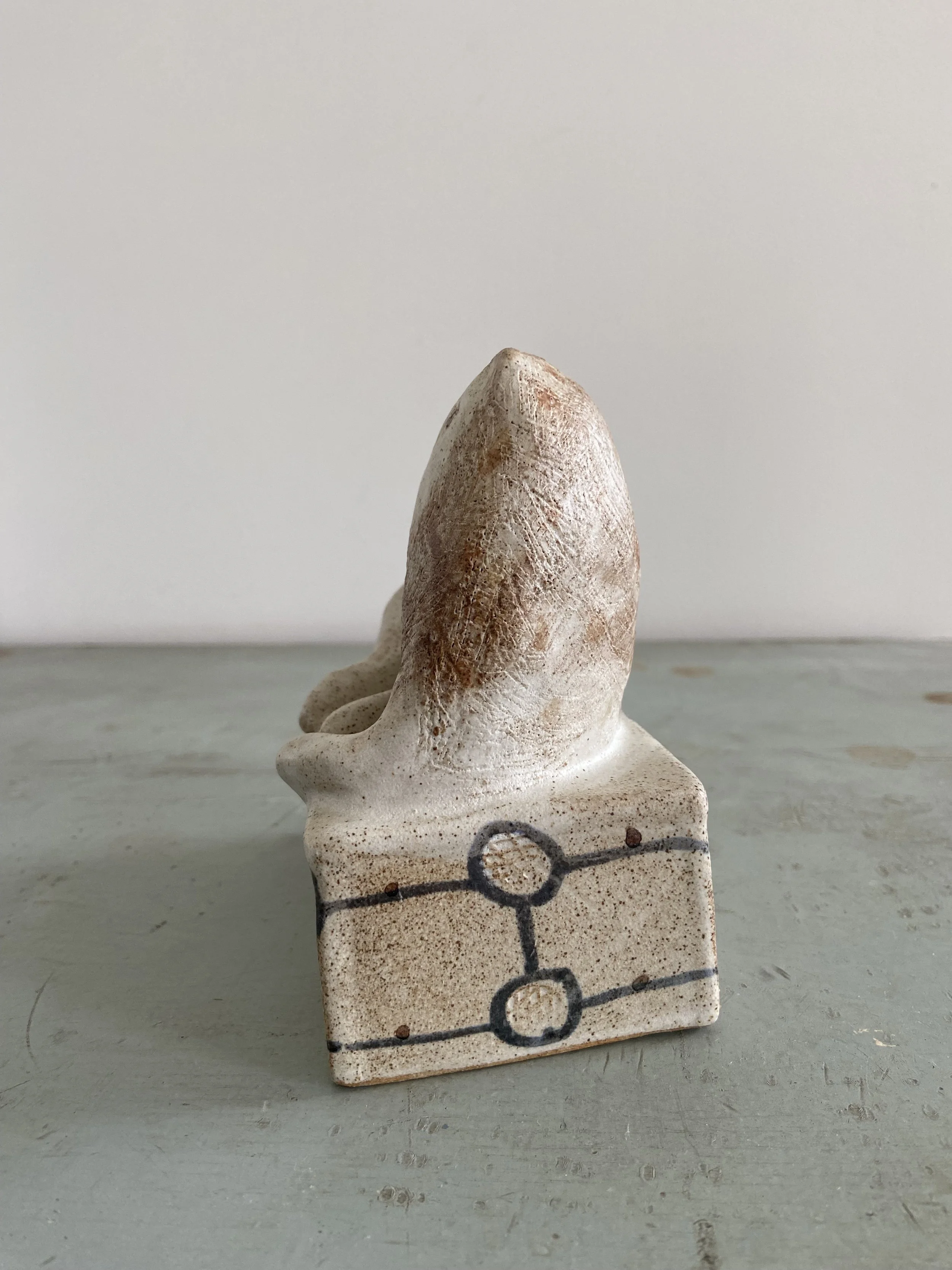 Handmade stoneware lions by Charlotte salt