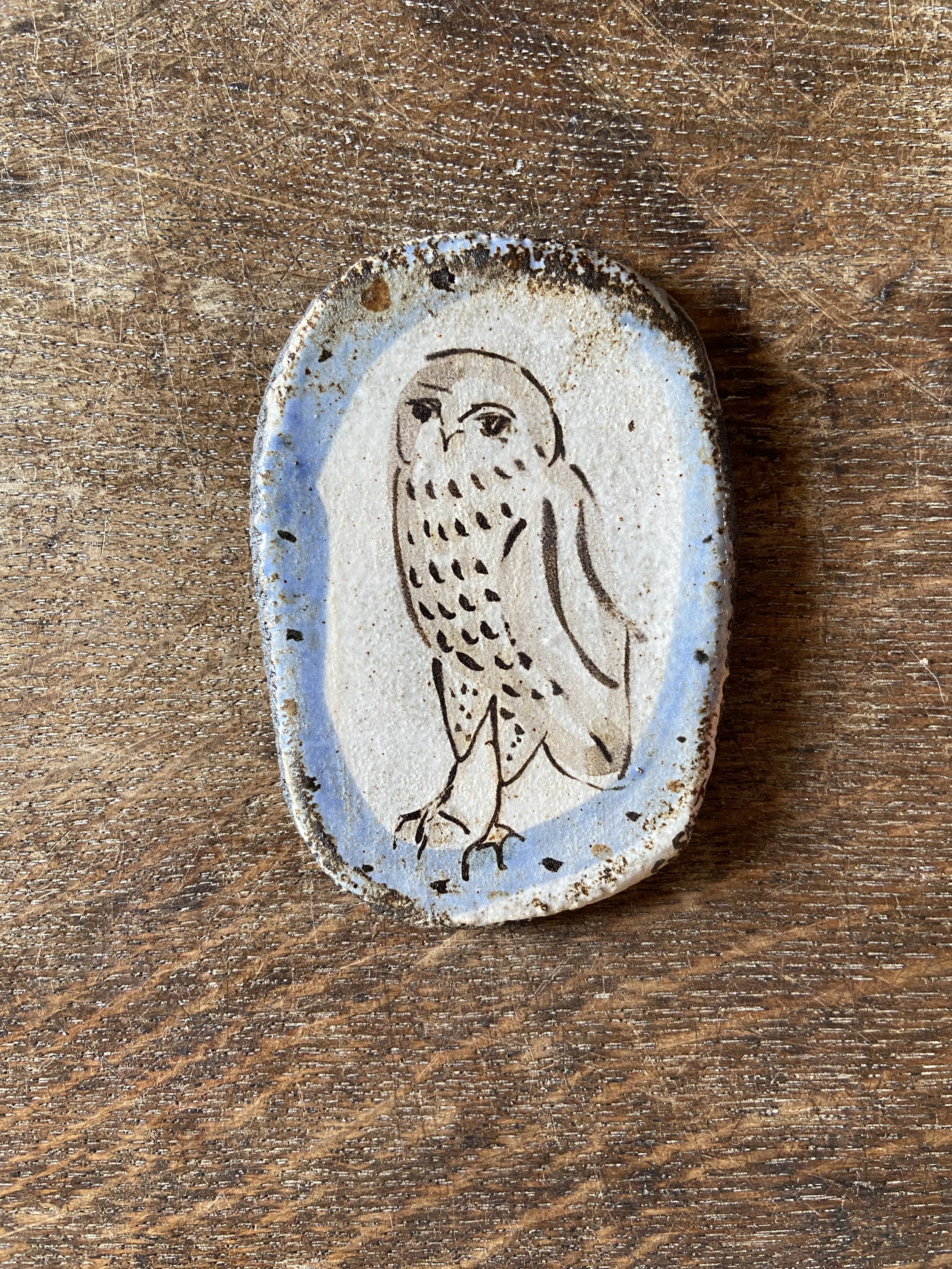 Handmade owl tile by Charlotte Salt