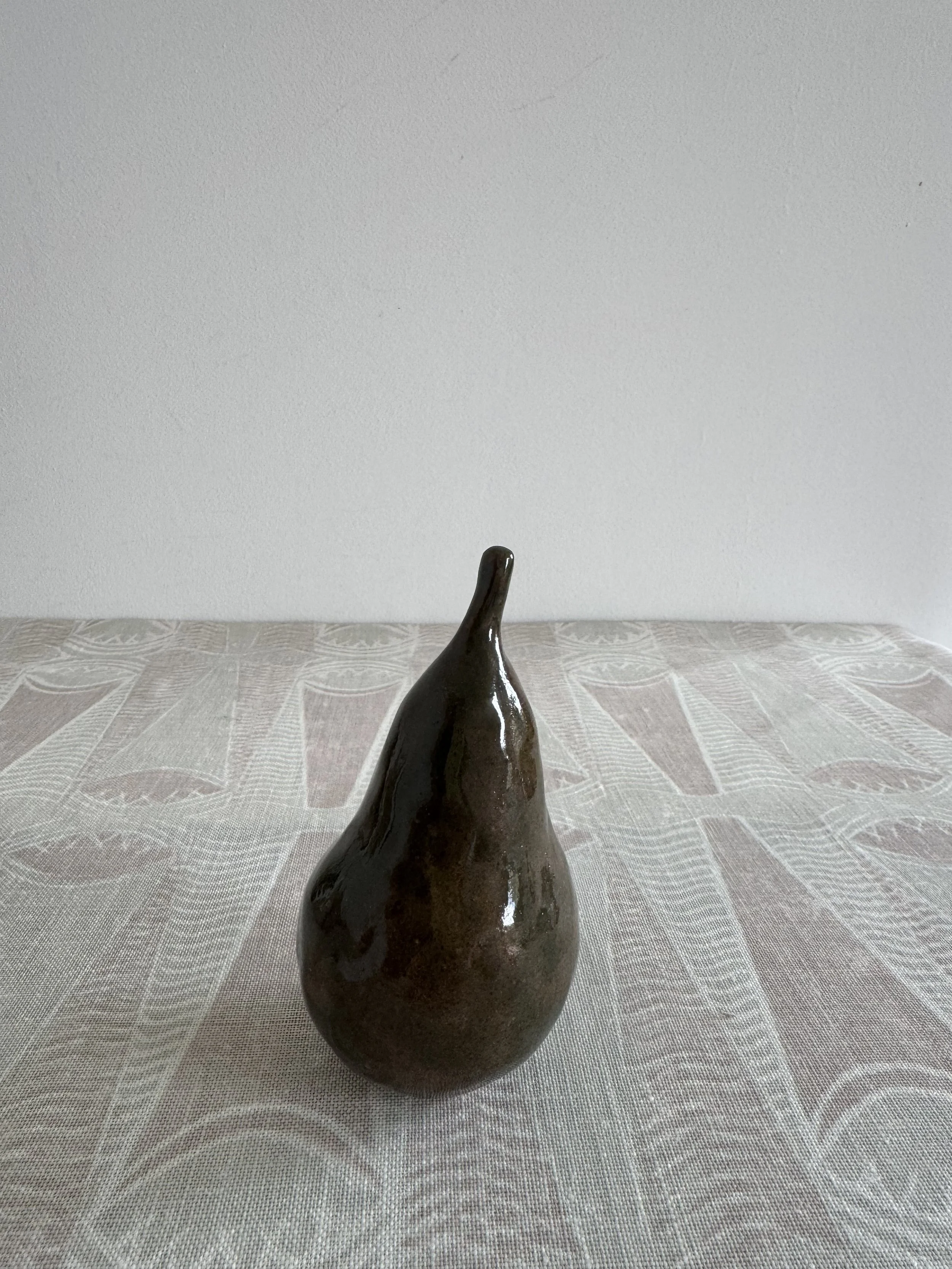 Handmade ceramic pinched pear by Charlotte Salt