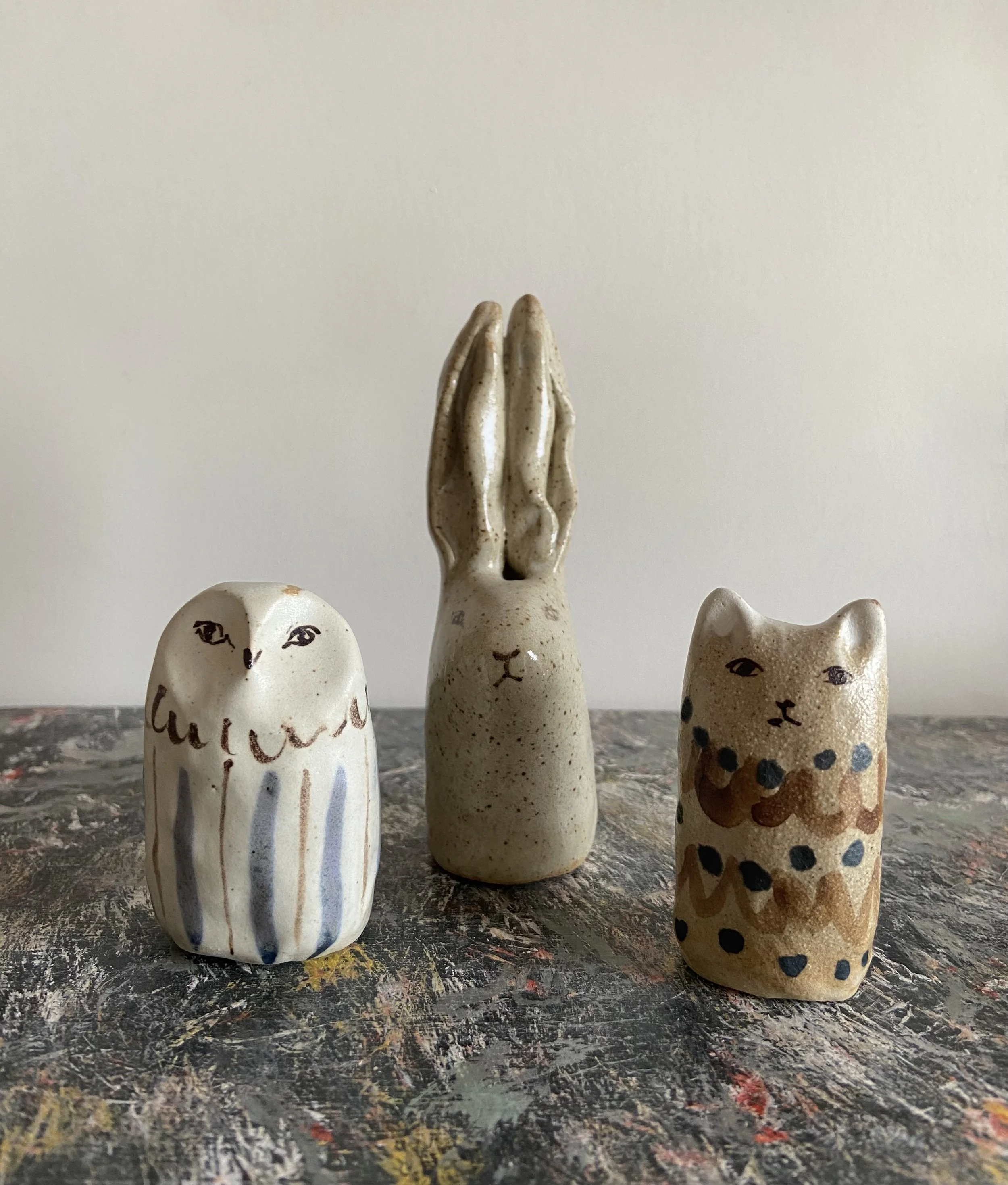 Handmade stoneware rabbit by Charlotte Salt
