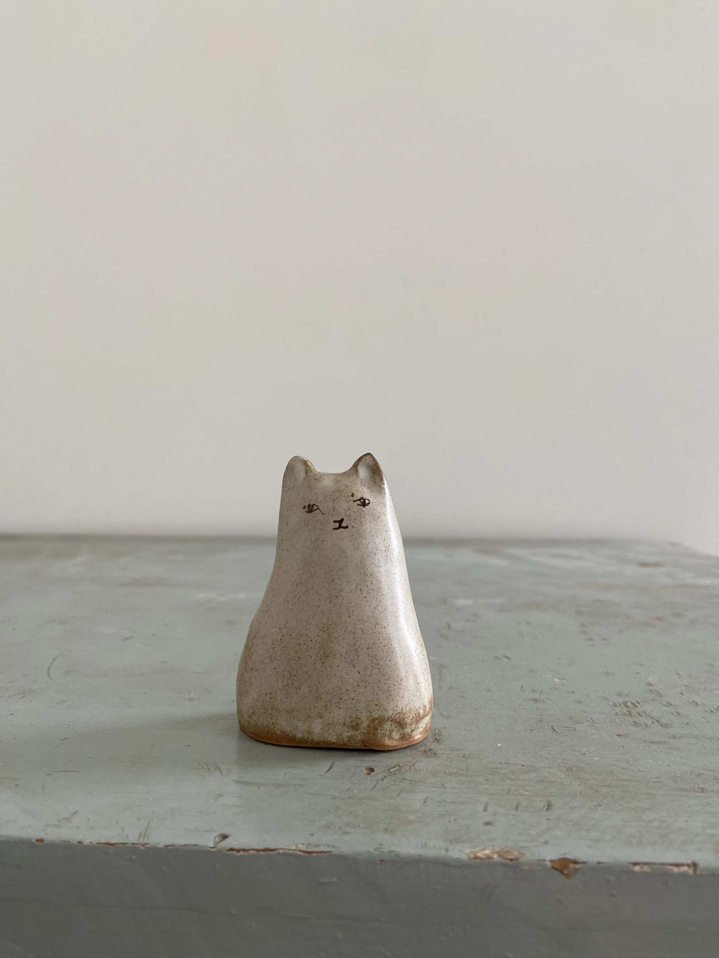 Pebbly White Cat