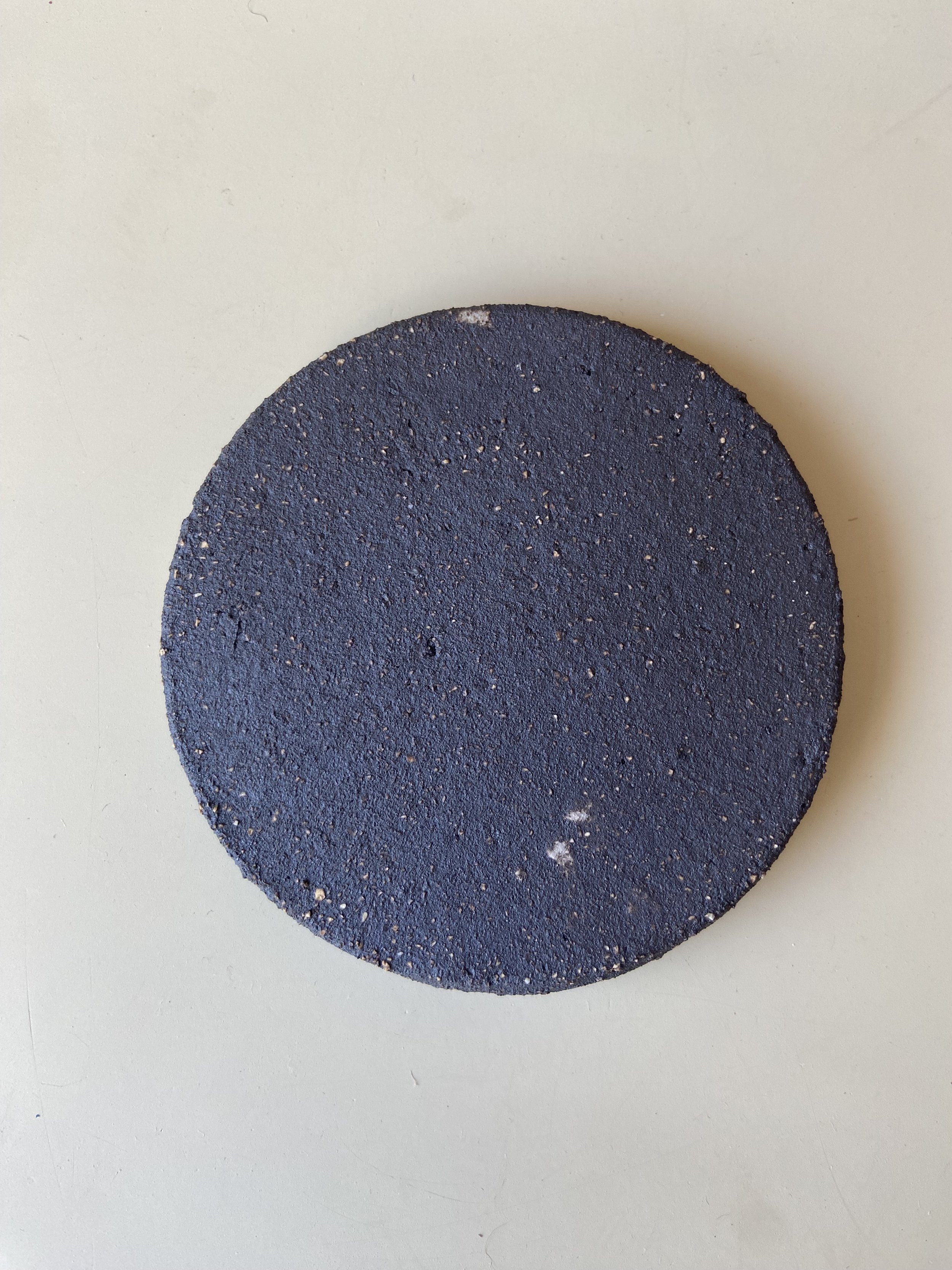 Charlotte Salt rabbit tile black stoneware