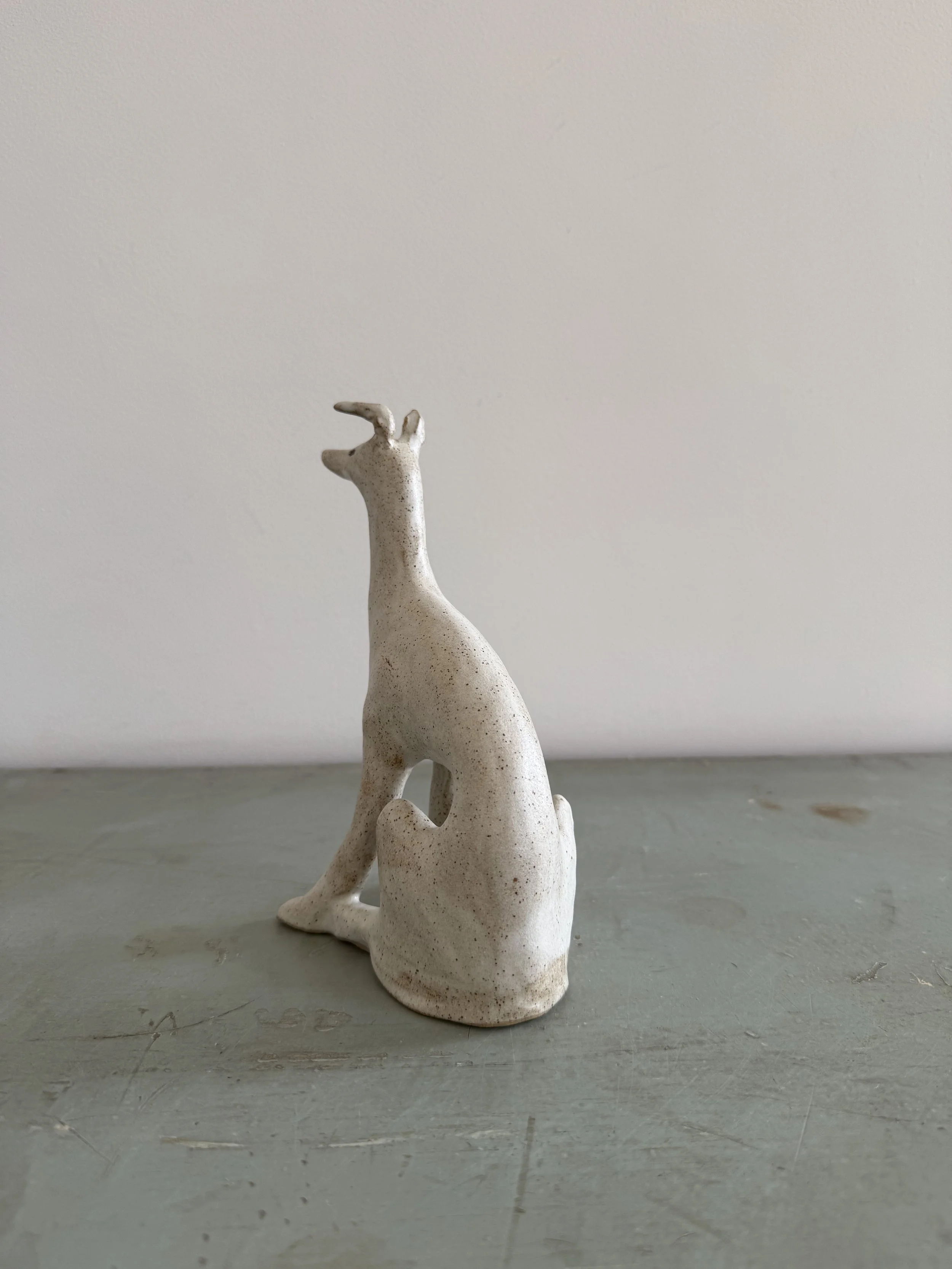 Stoneware hounds by Charlotte Salt