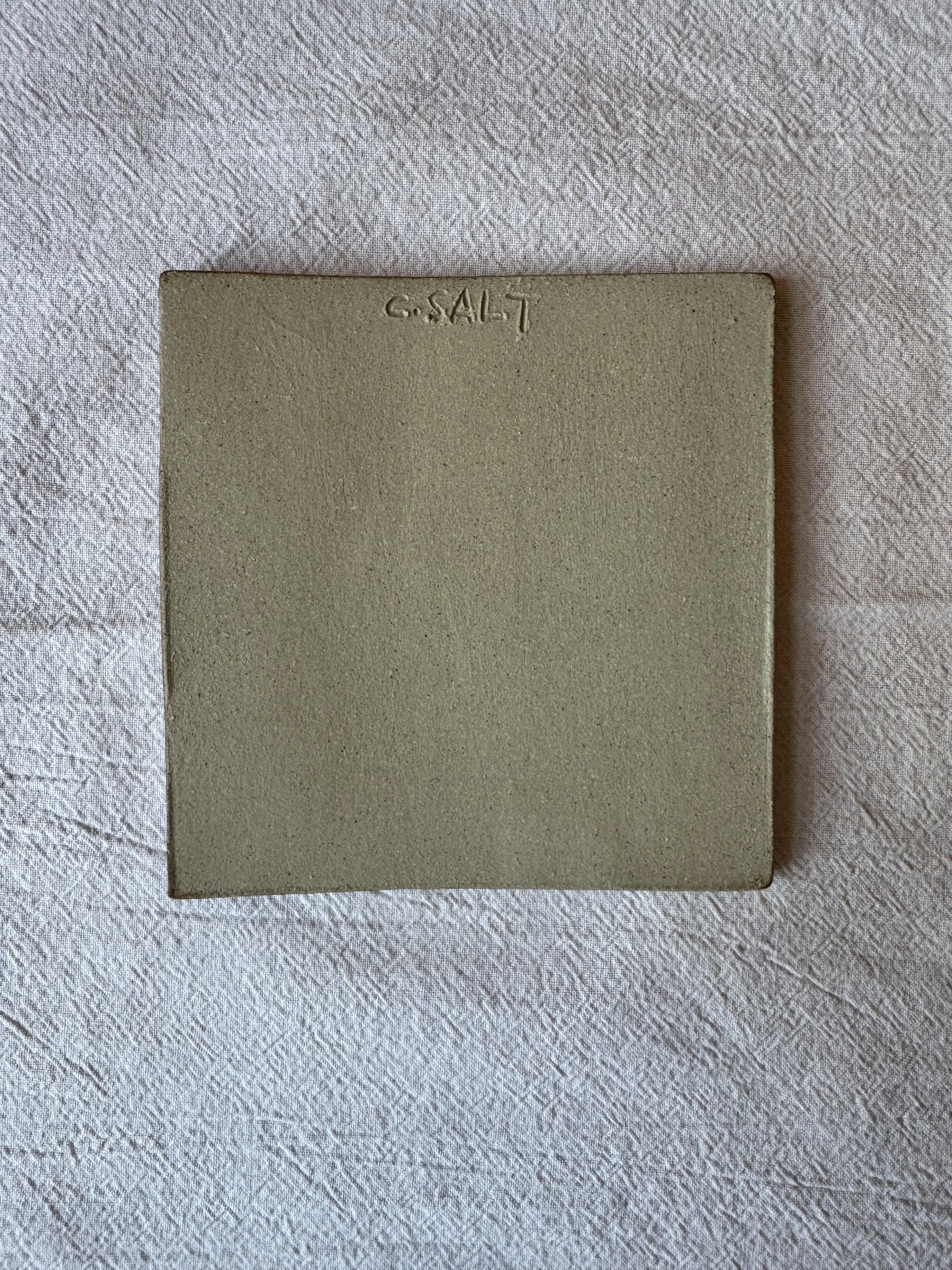 Handmade ceramic tile by Charlotte Salt