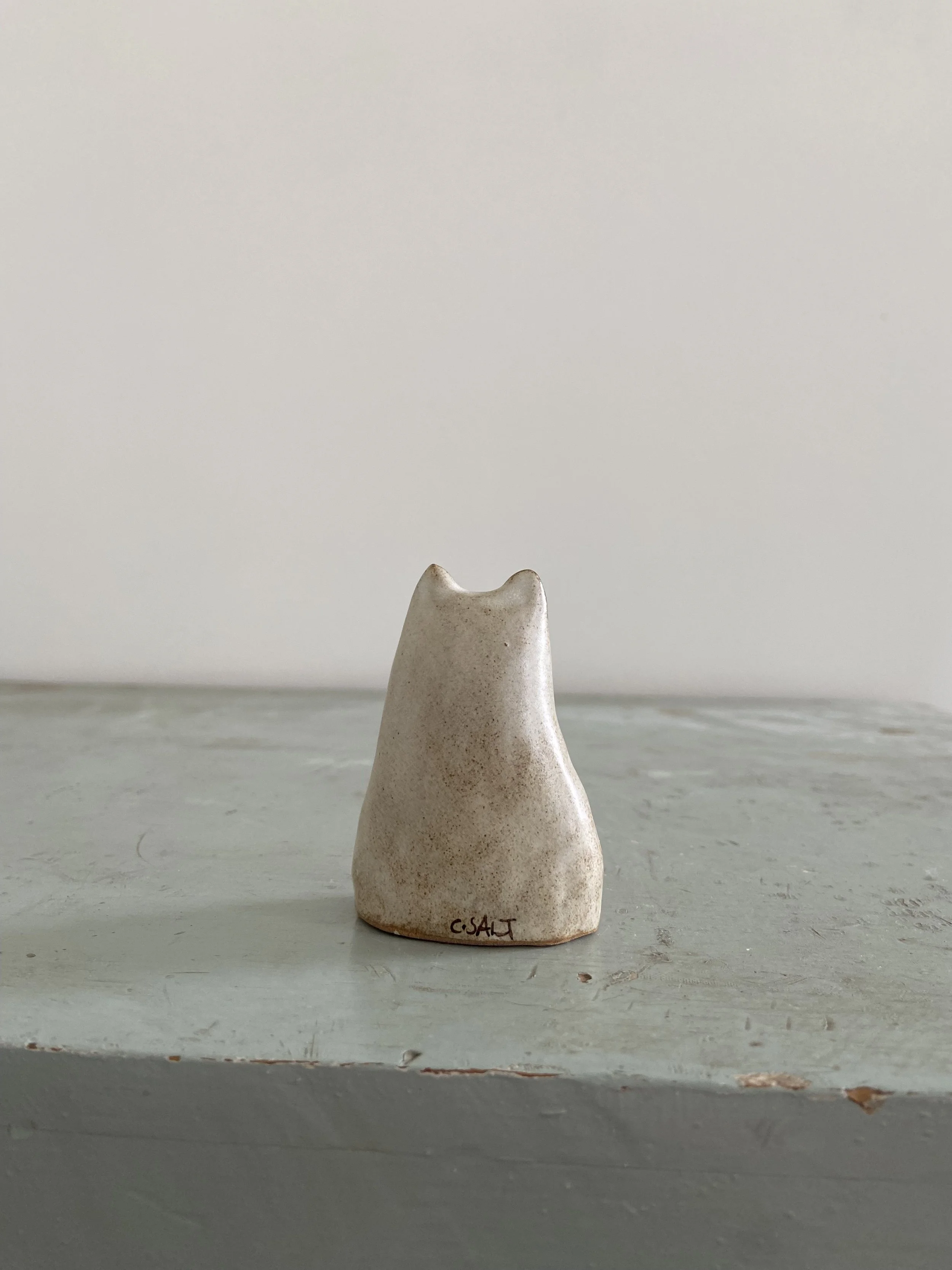 Handmade ceramic cats by Charlotte Salt