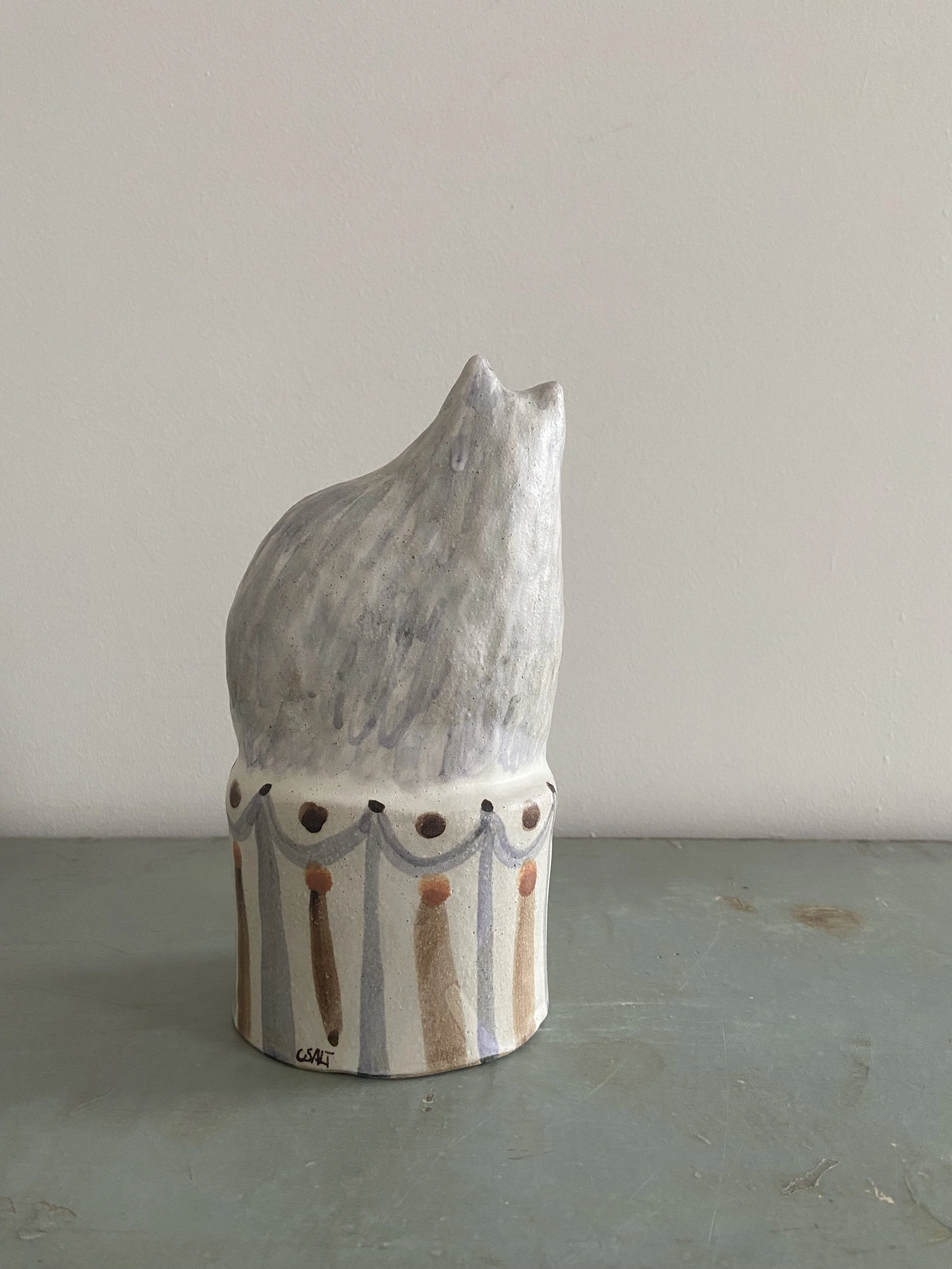 Handmade stoneware cats by Charlotte Salt