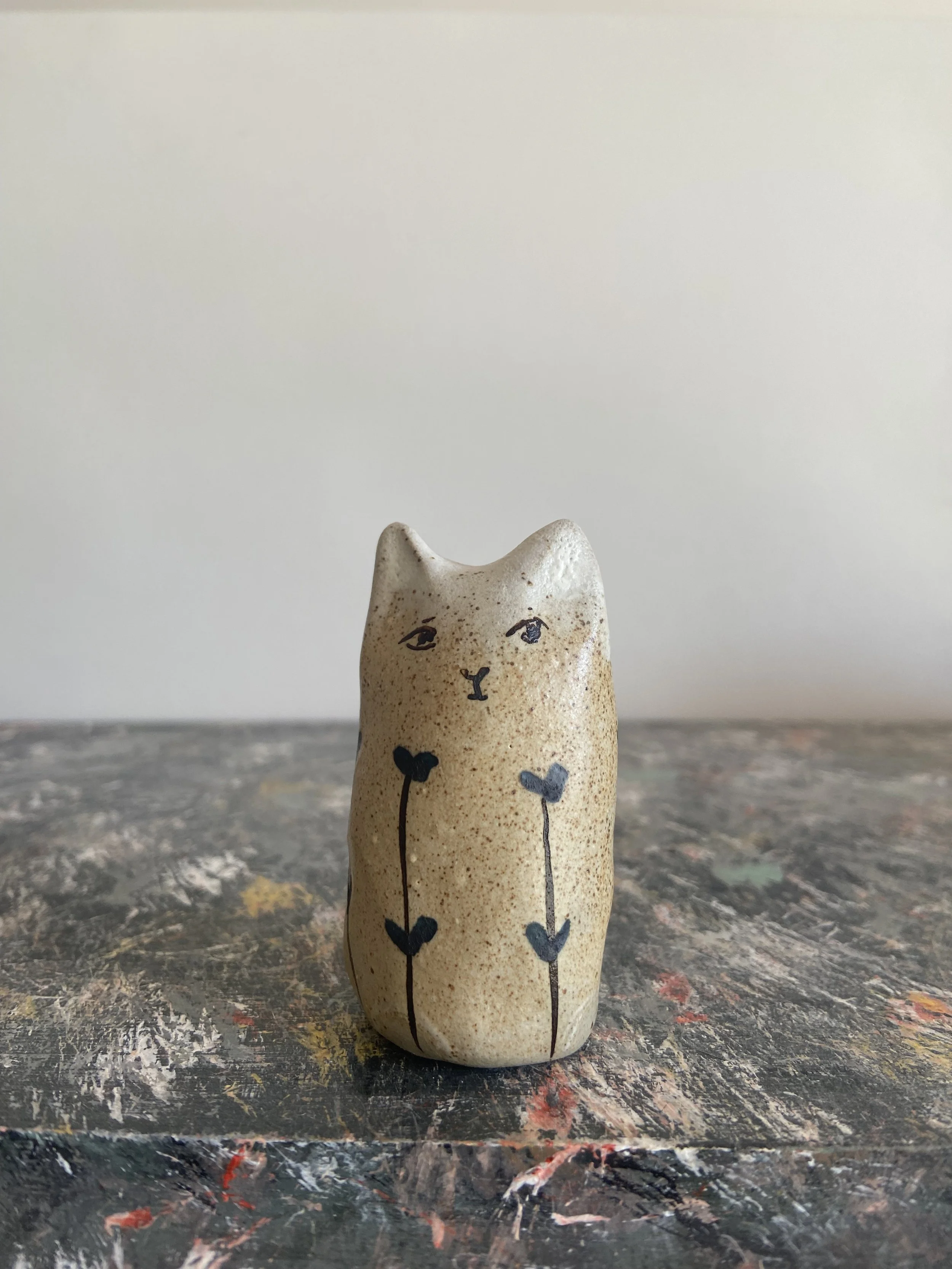 Handmade ceramic cats  by Charlotte Salt
