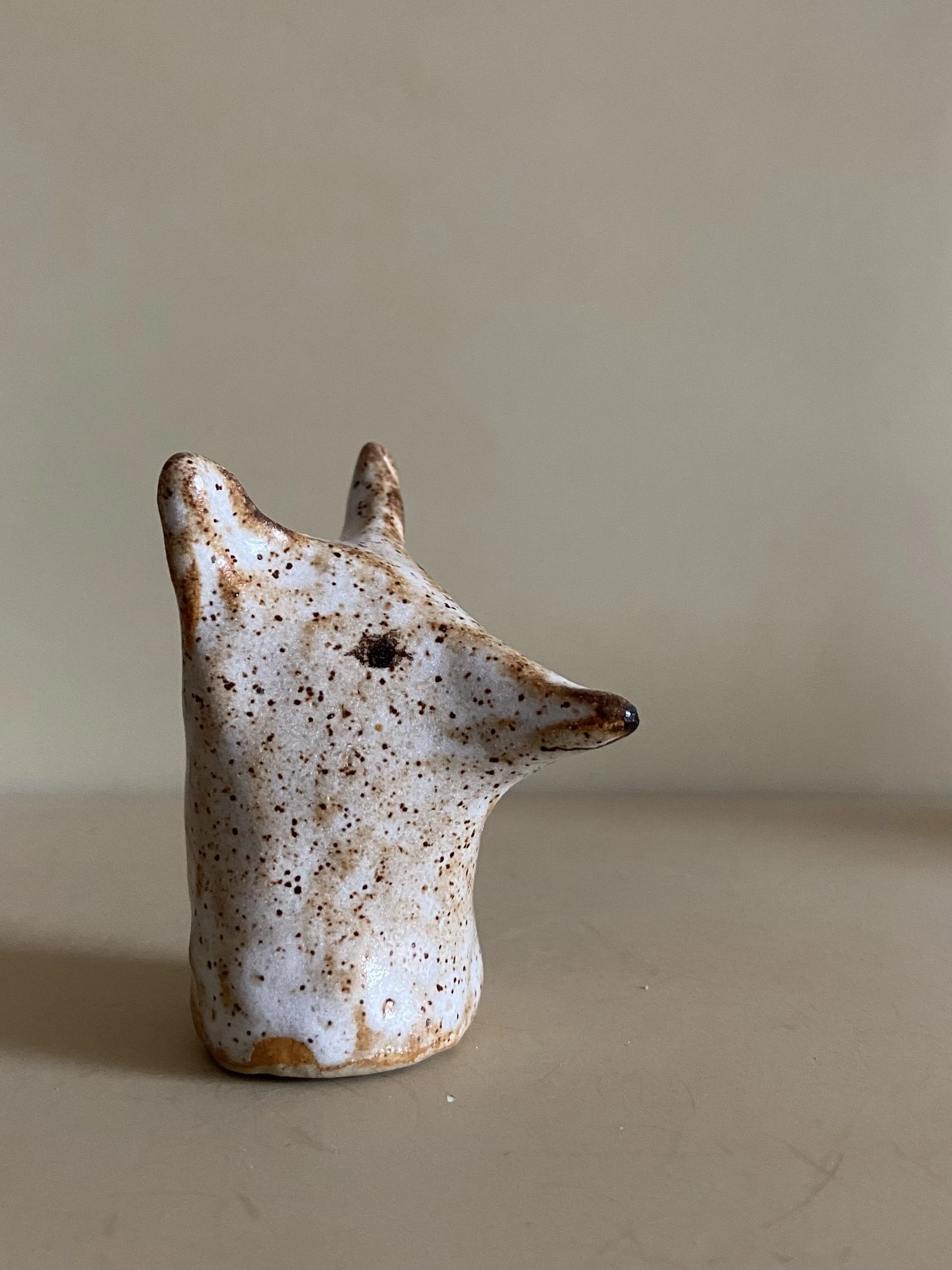 Handmade fox  ornaments by Charlotte Salt