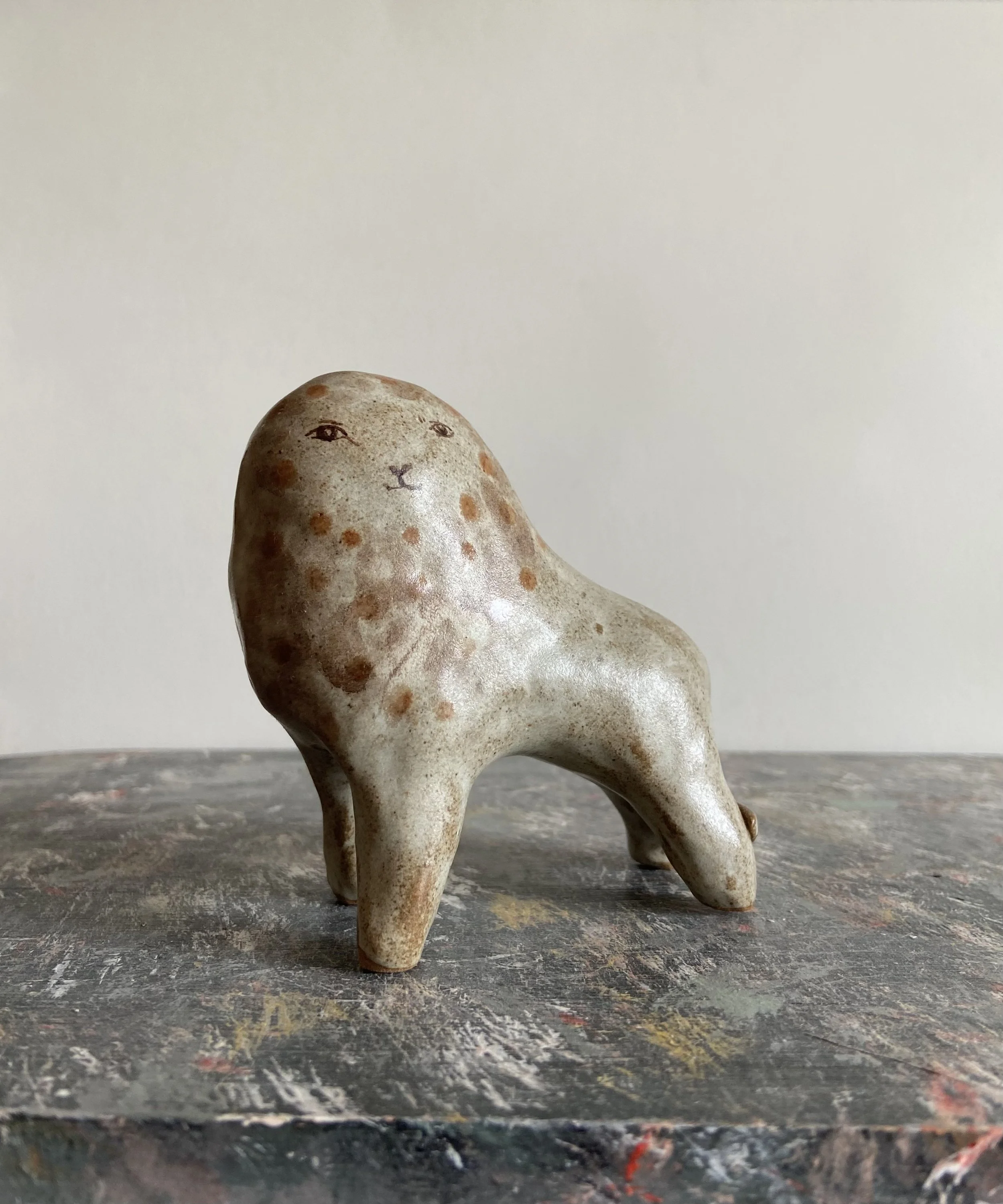 Handmade ceramic lion by Charlotte Salt