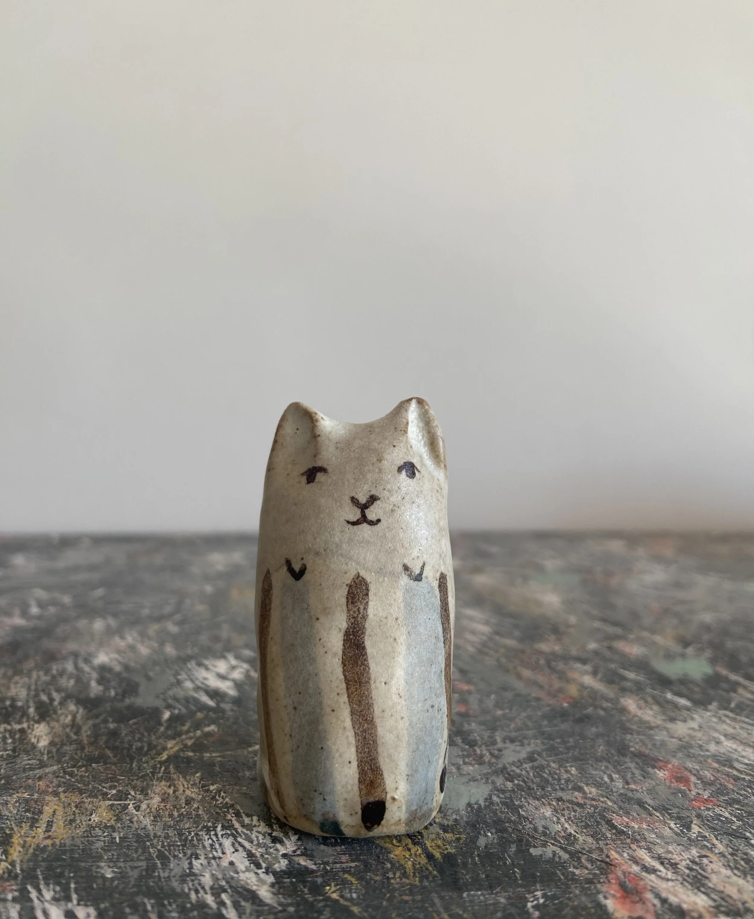 Handmade ceramic cats  by Charlotte Salt