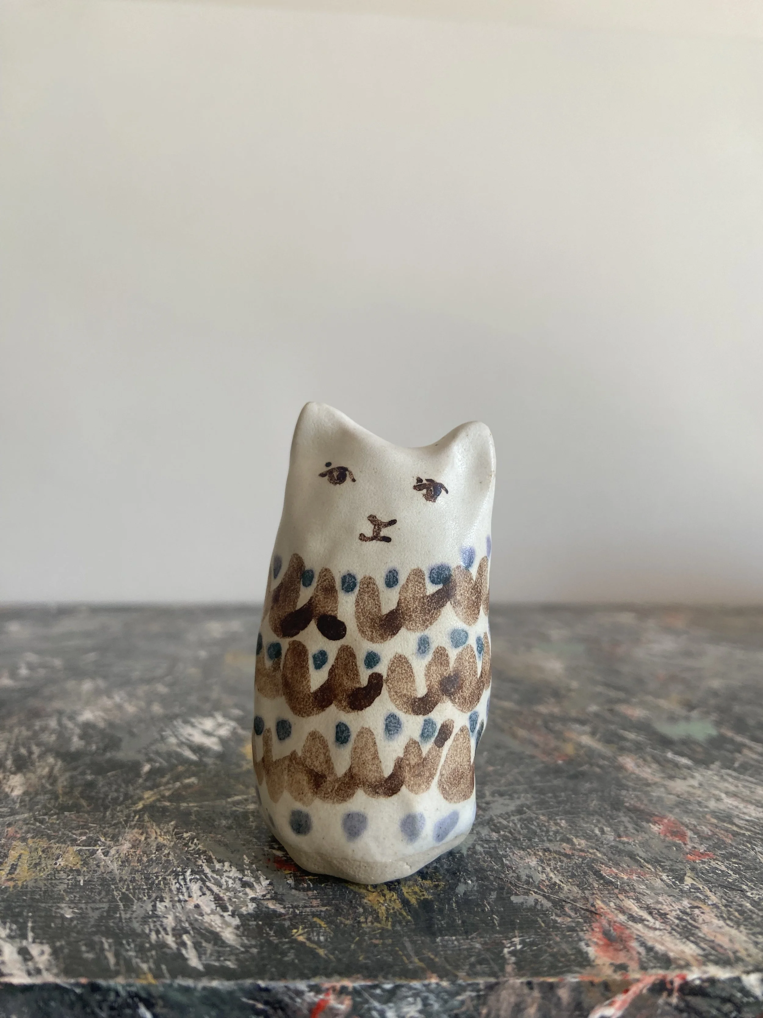 Handmade ceramic cats  by Charlotte Salt