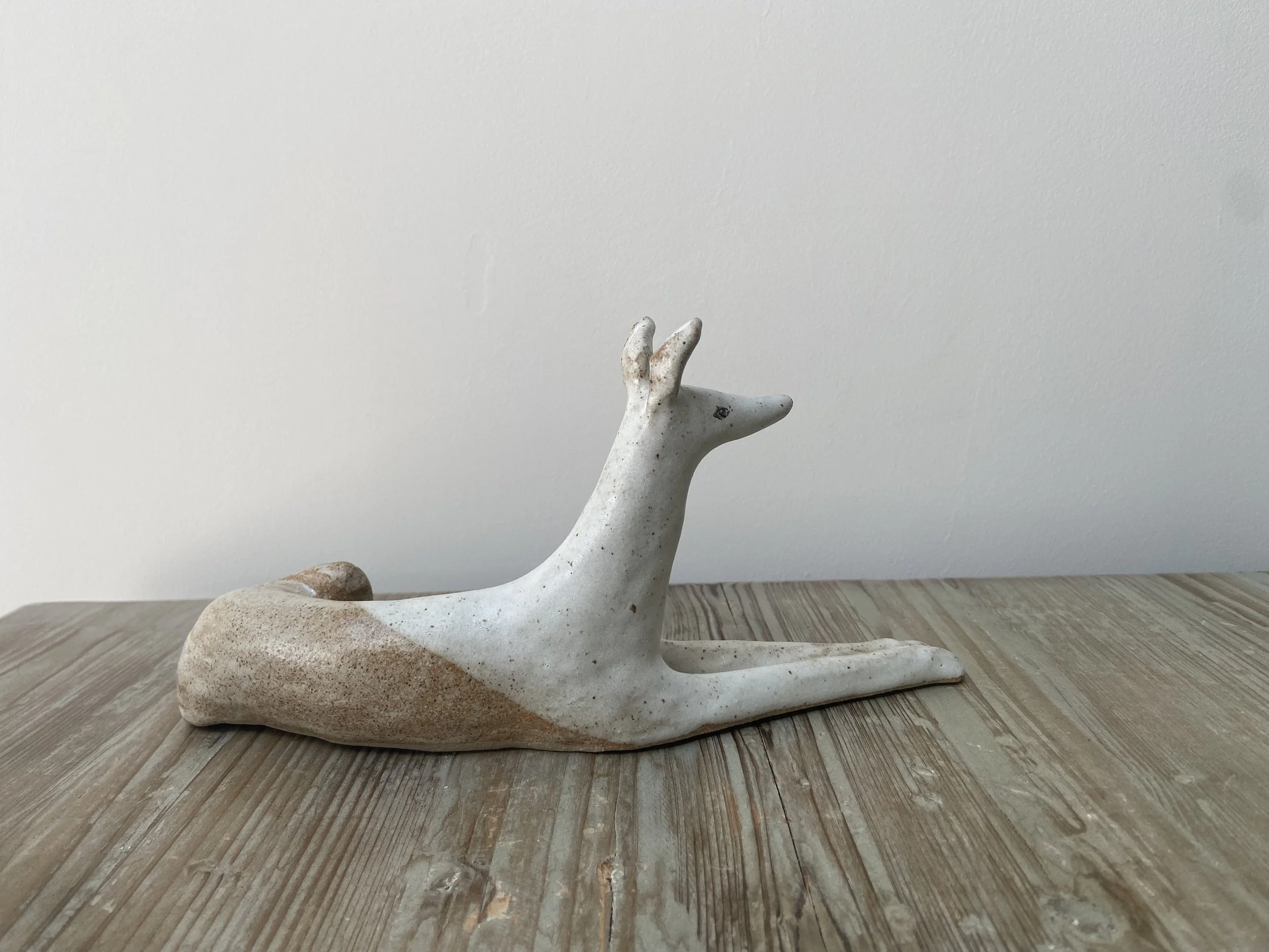 Handmade hound sculpture by Charlotte Salt