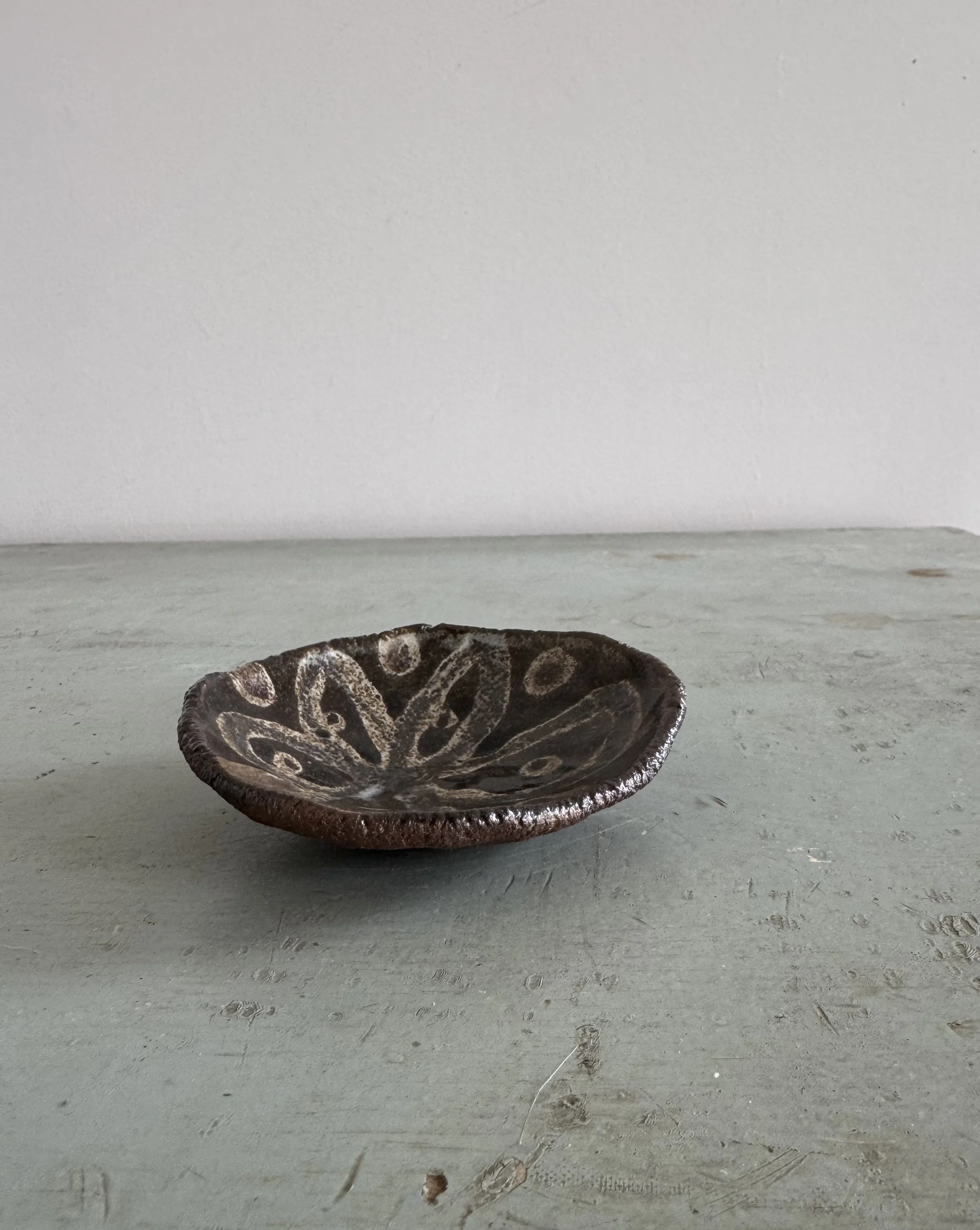 Pinched ceramic trinket dishes by Charlotte Salt