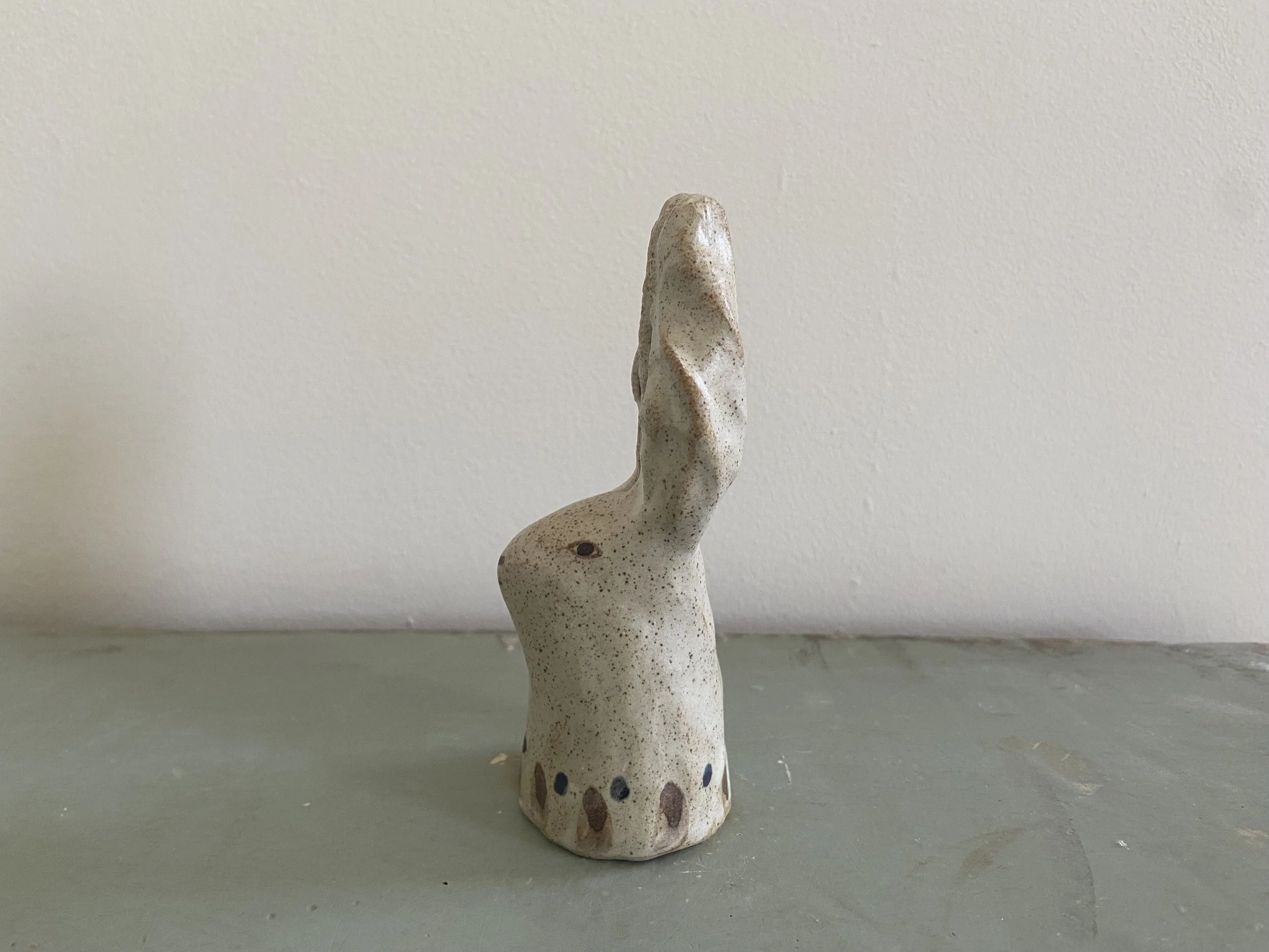 Handmade ceramic rabbits by Charlotte Salt