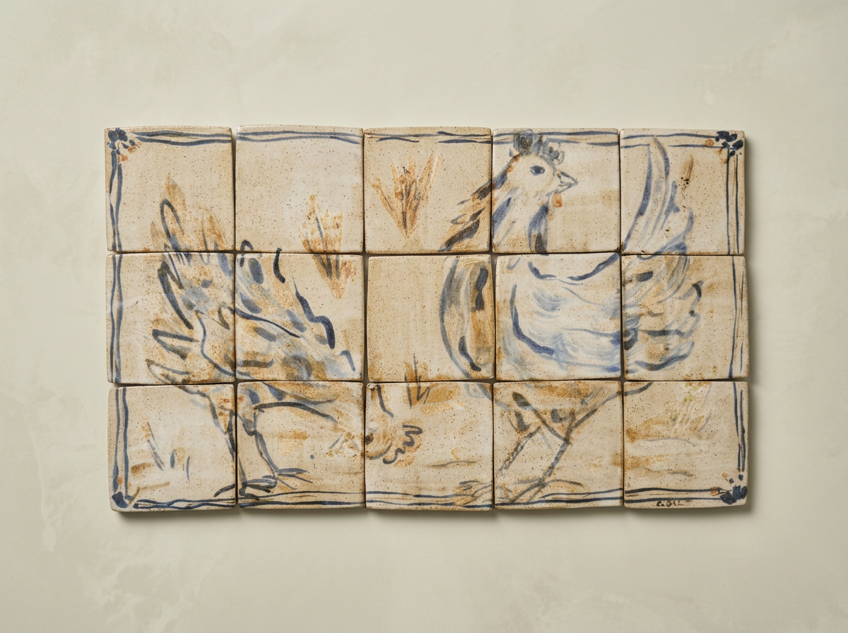 Handmade ceramic tiles by Charlotte salt