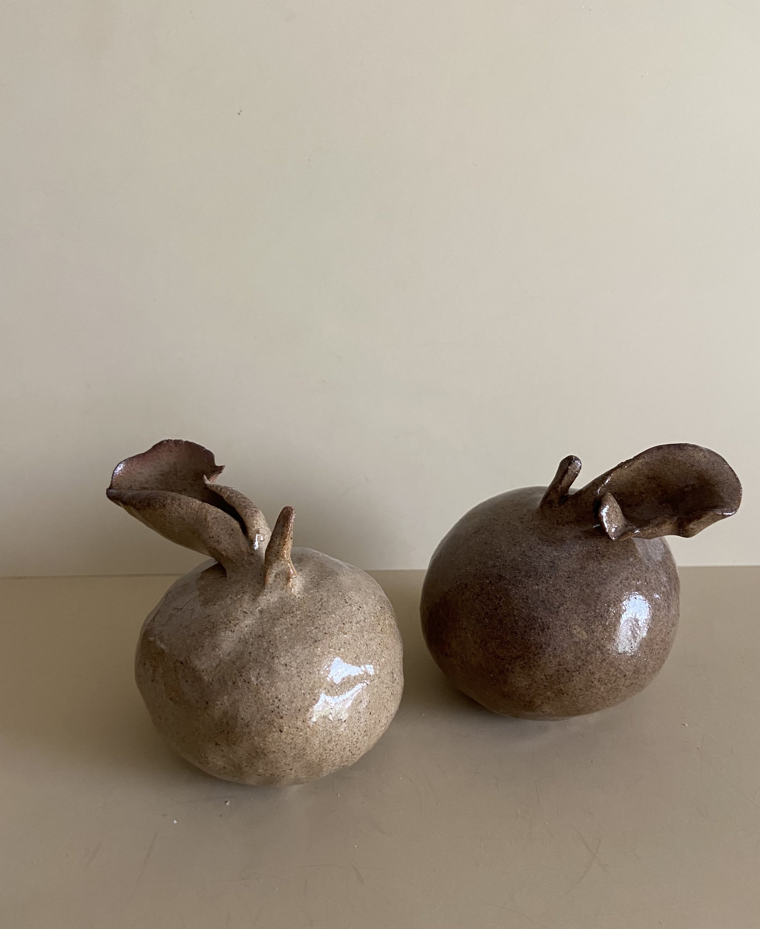 hand pinched ceramic apple by Charlotte Salt