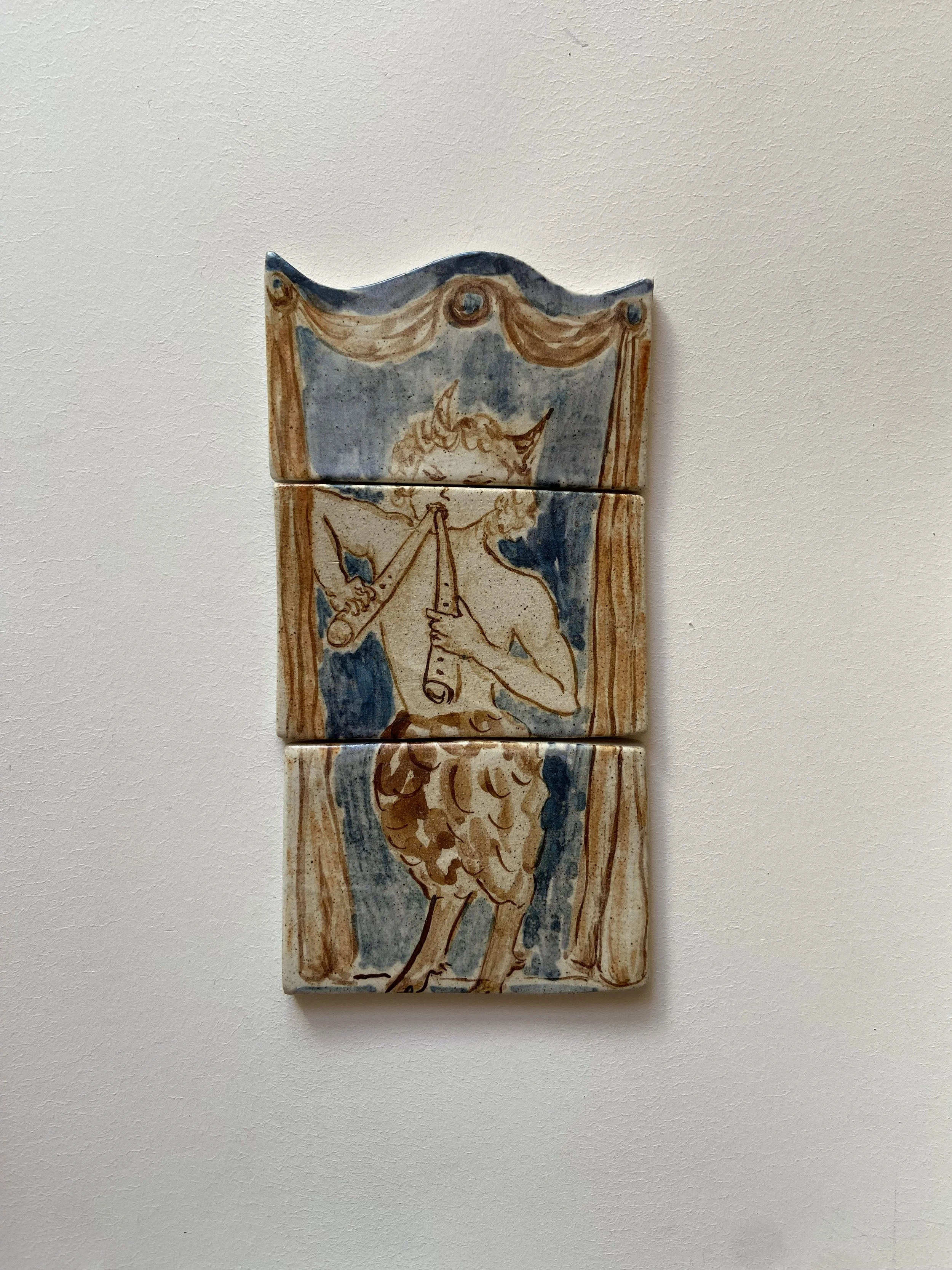 Faun Playing Pipes - Tile Set