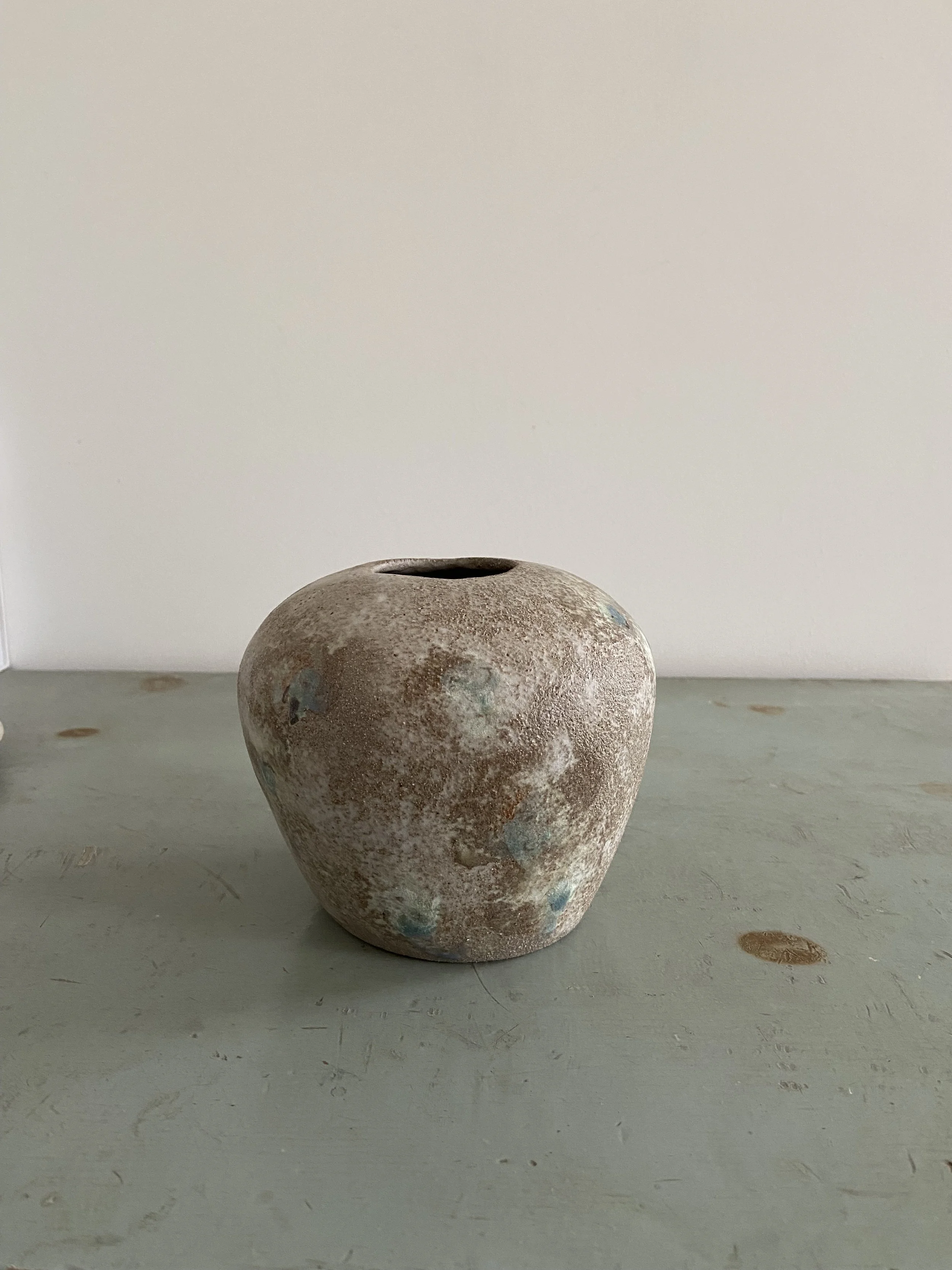 Coil built ceramic Moon Pot by Charlotte Salt