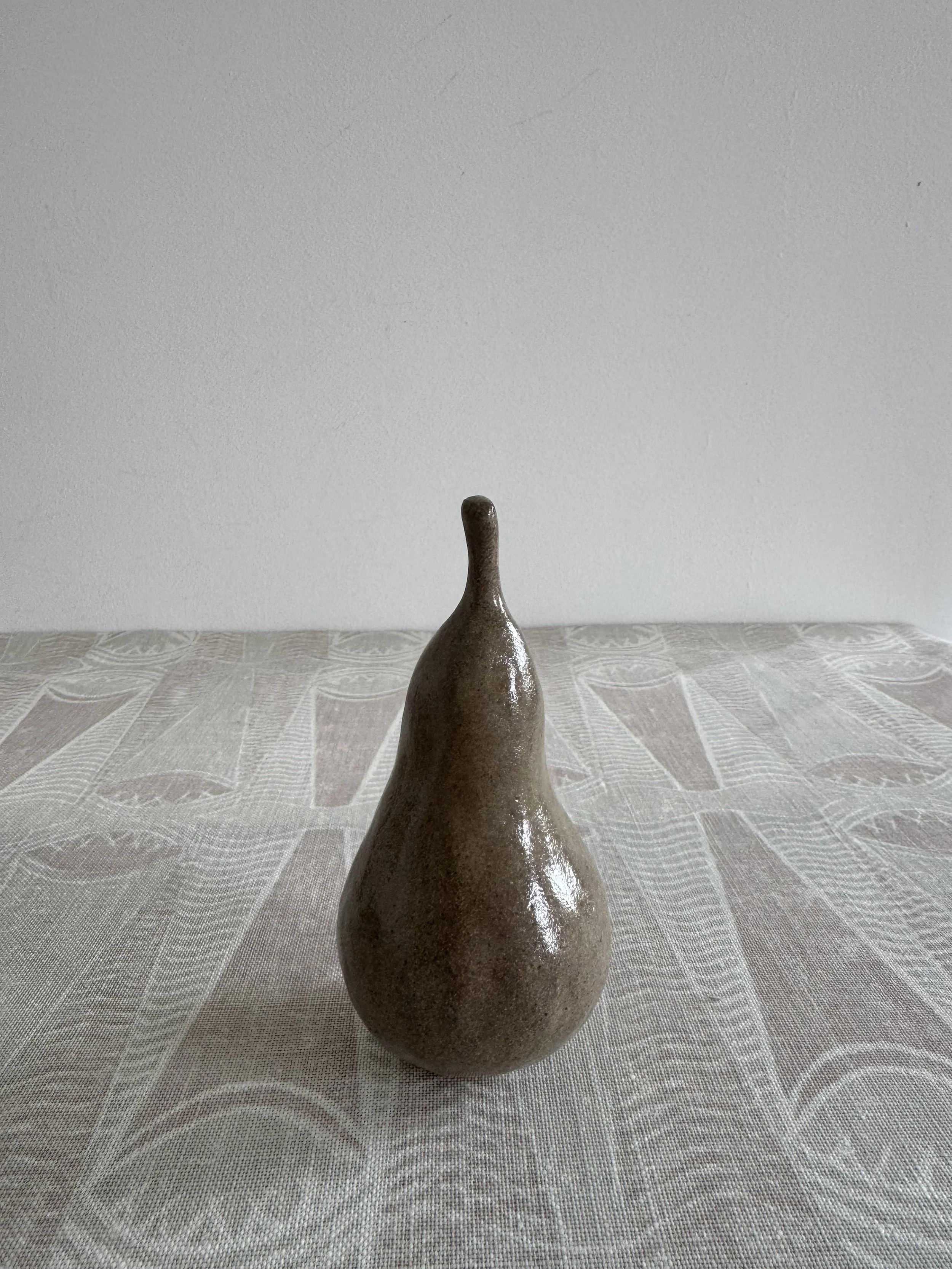 Handmade ceramic pinched pear by Charlotte Salt
