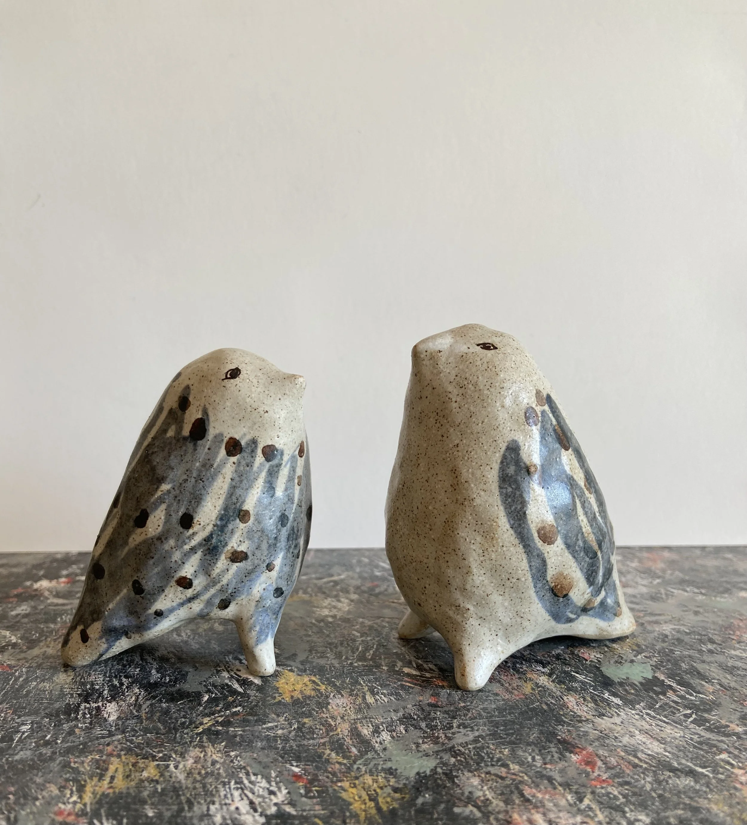 Handmade ceramic birds by Charlotte Salt