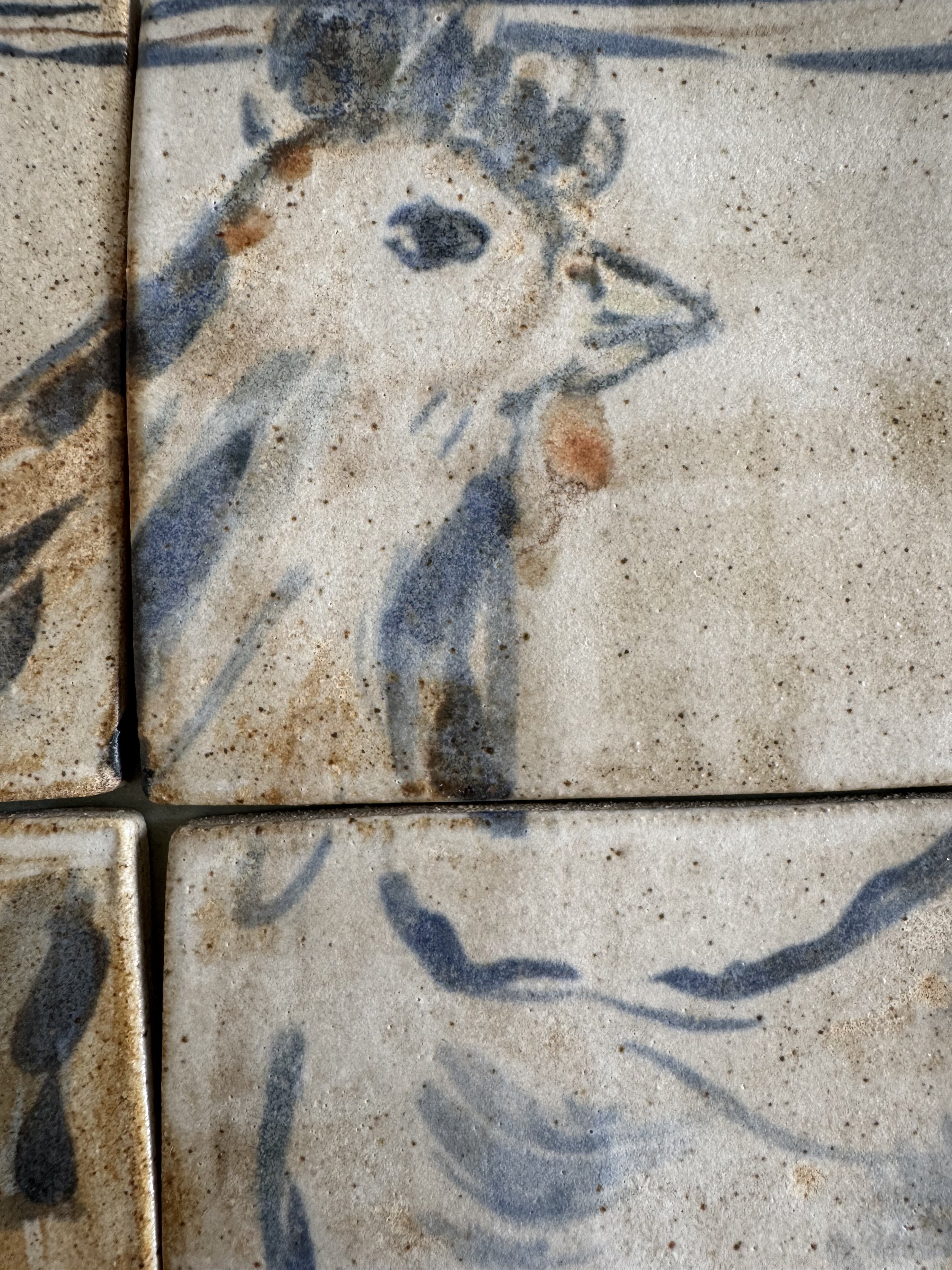 Handmade ceramic tiles by Charlotte salt