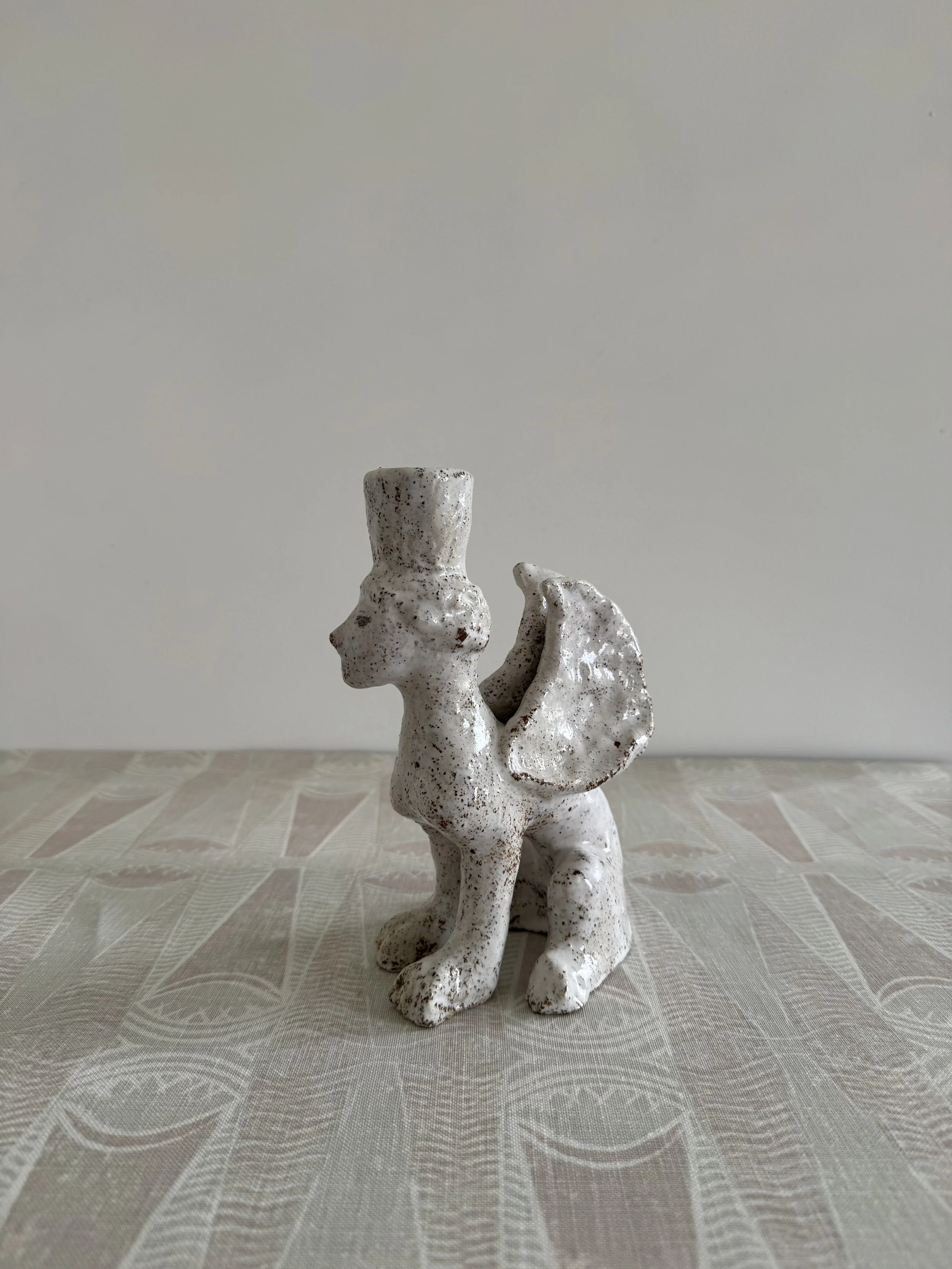 Ceramic sphinx by Charlotte Salt
