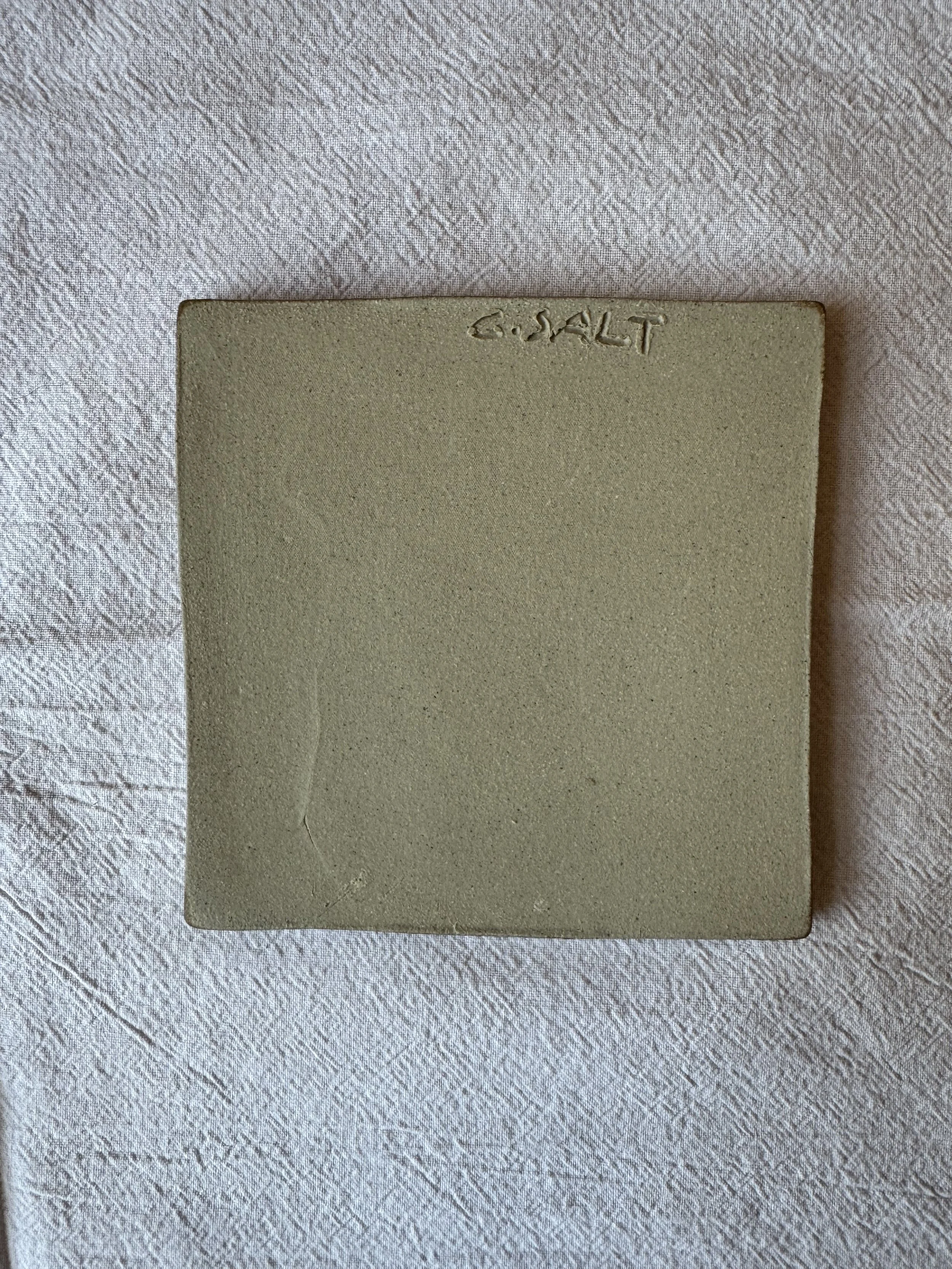 Handmade ceramic tile by Charlotte Salt