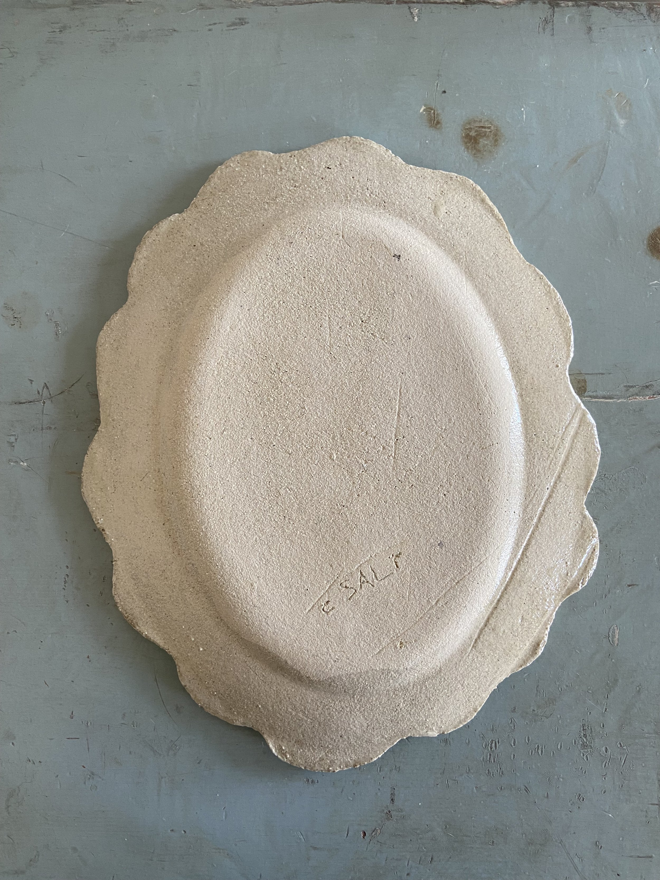 Ceramic owl plate  by Charlotte Salt