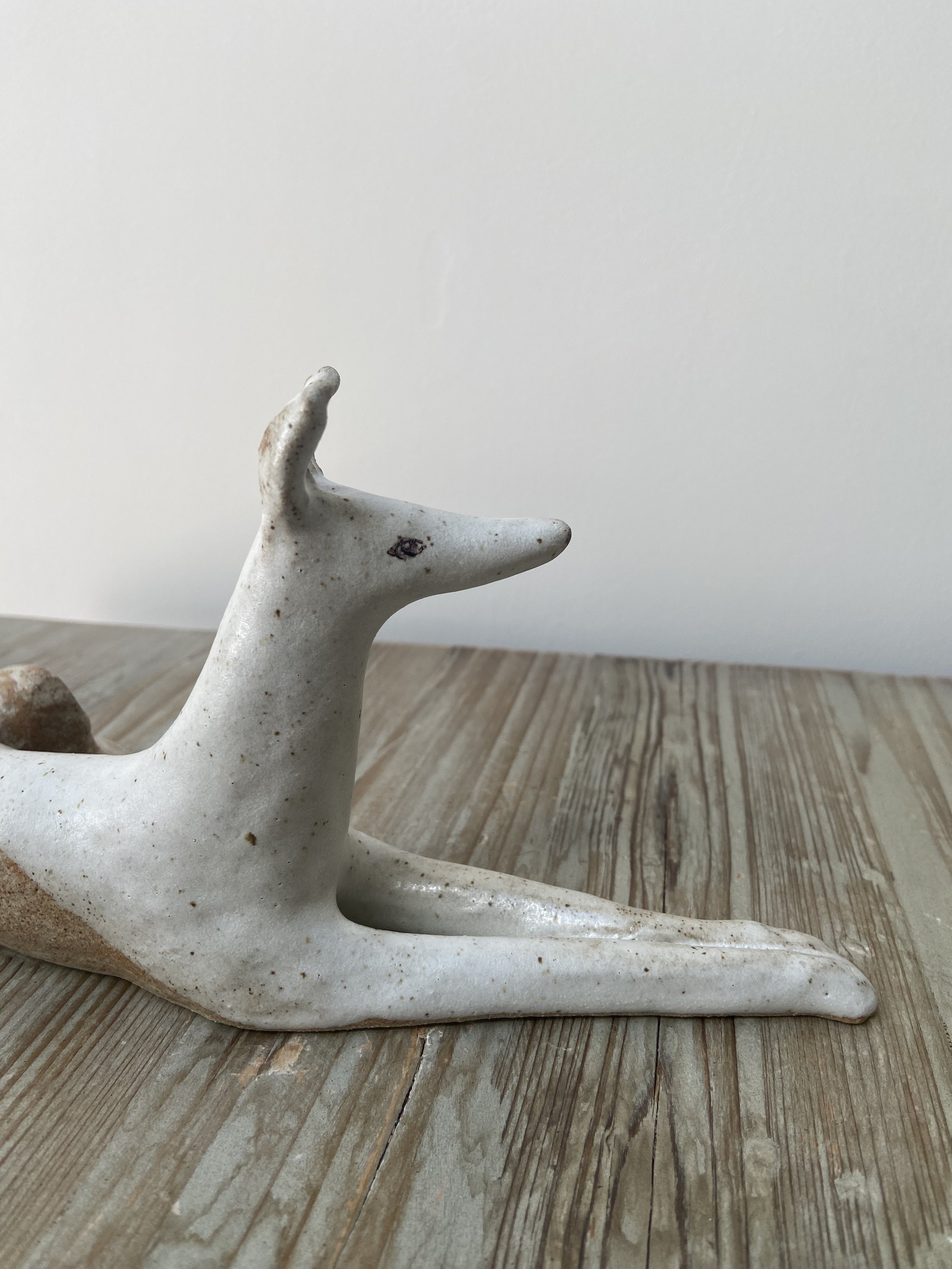 Handmade hound sculpture by Charlotte Salt