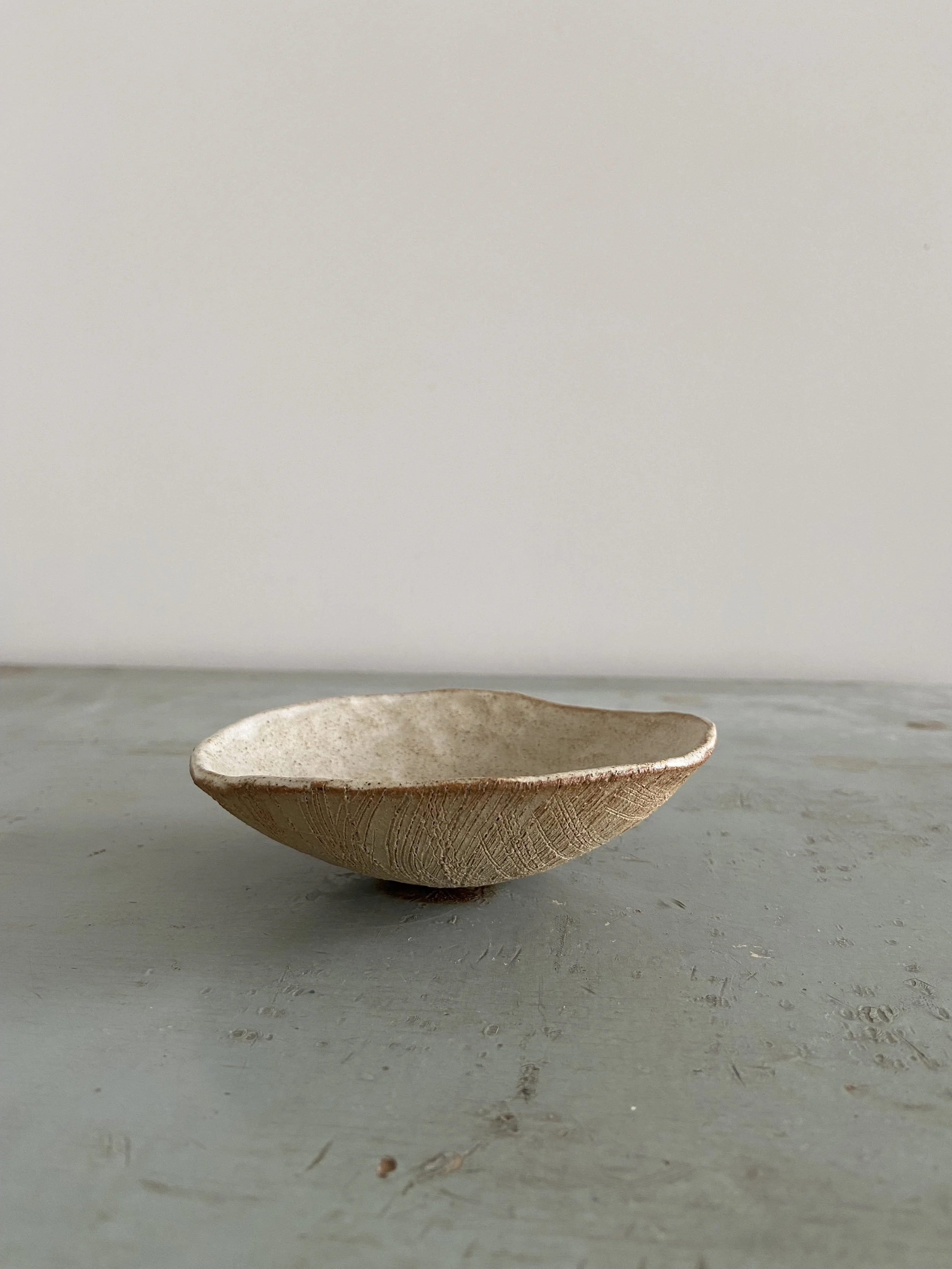 Handmade ceramic trinket dish by Charlotte Salt