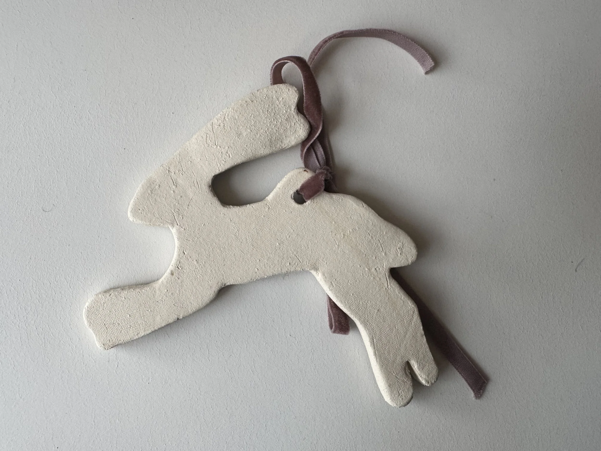 ceramic rabbit decorations by Charlotte Salt