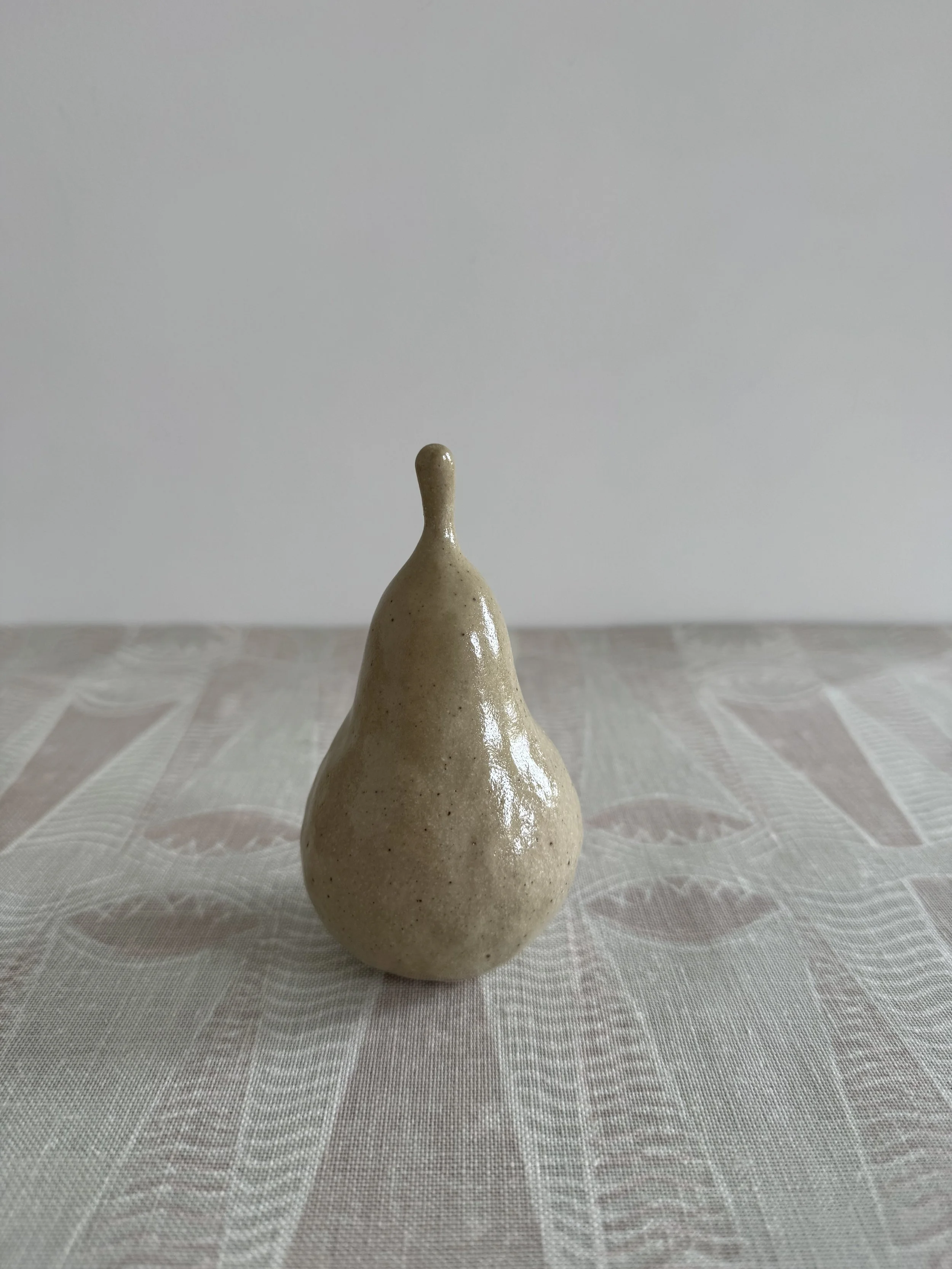 Handmade ceramic pinched pear by Charlotte Salt