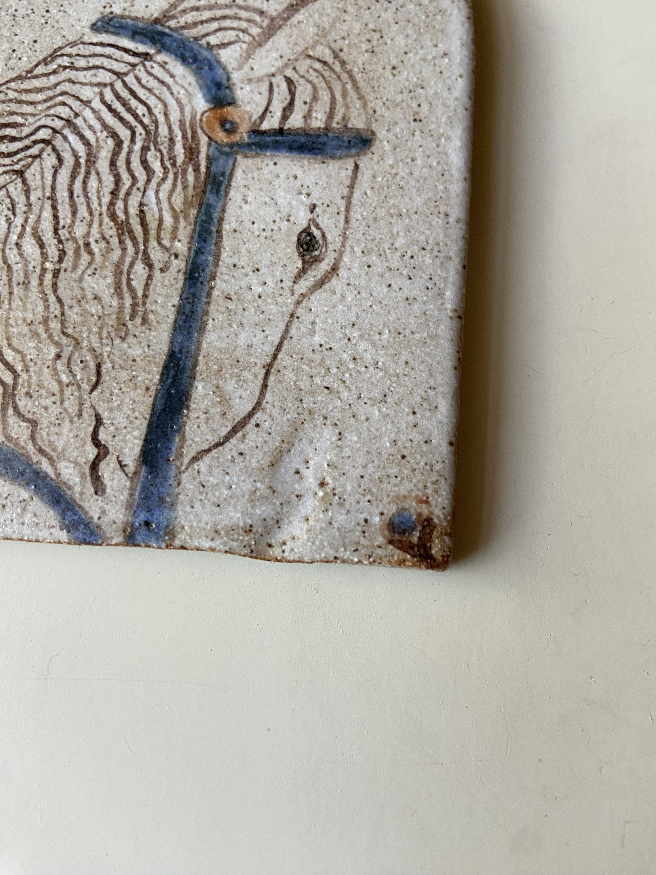 handmade horse head tile by Charlotte Salt