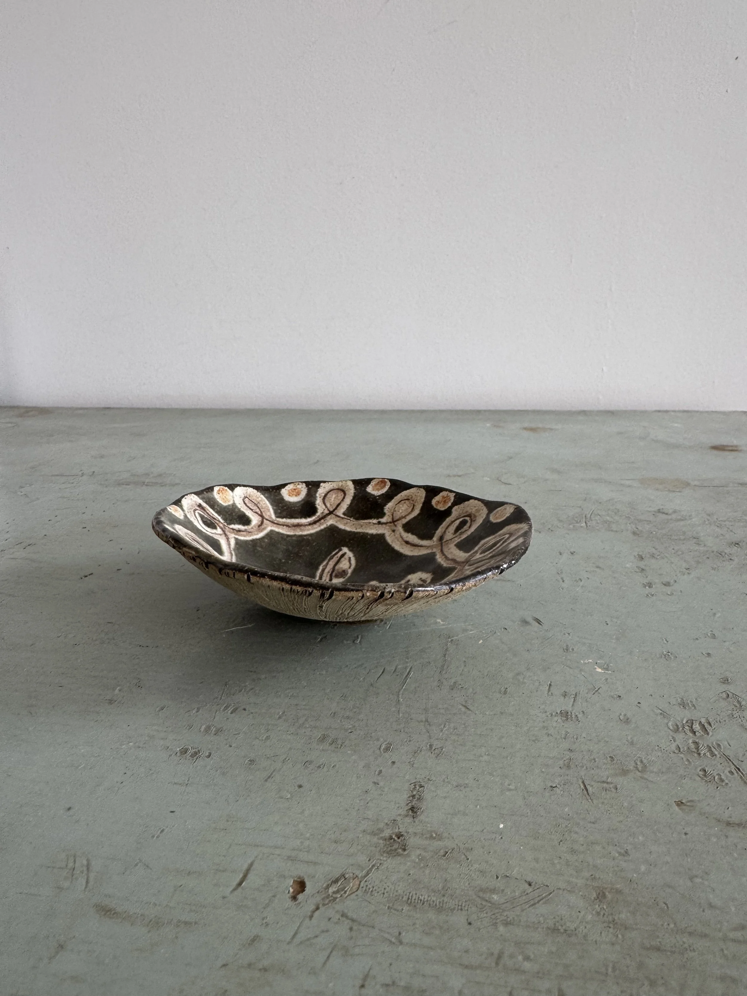 Pinched ceramic trinket dishes by Charlotte Salt