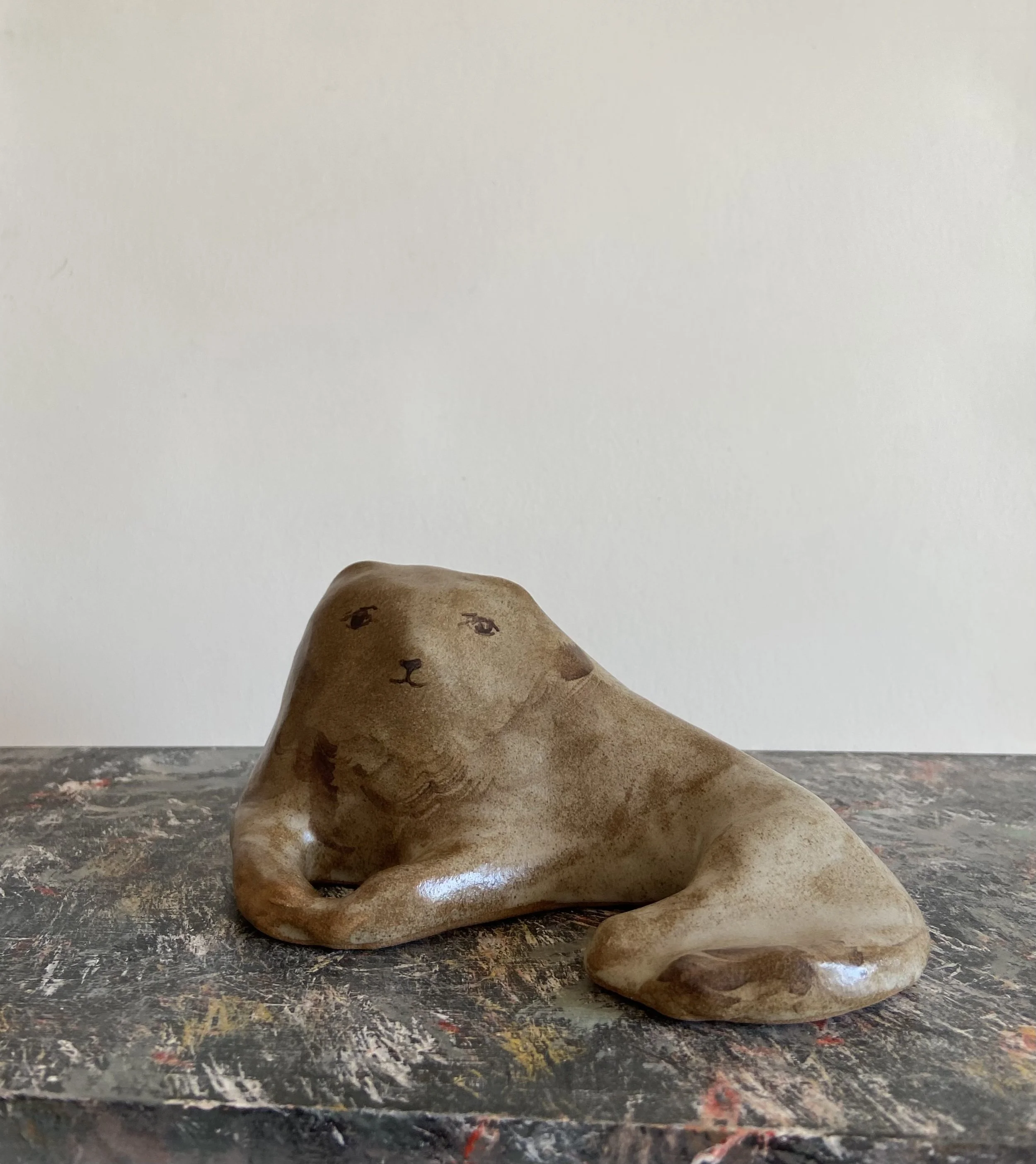 Handmade ceramic lion by Charlotte Salt