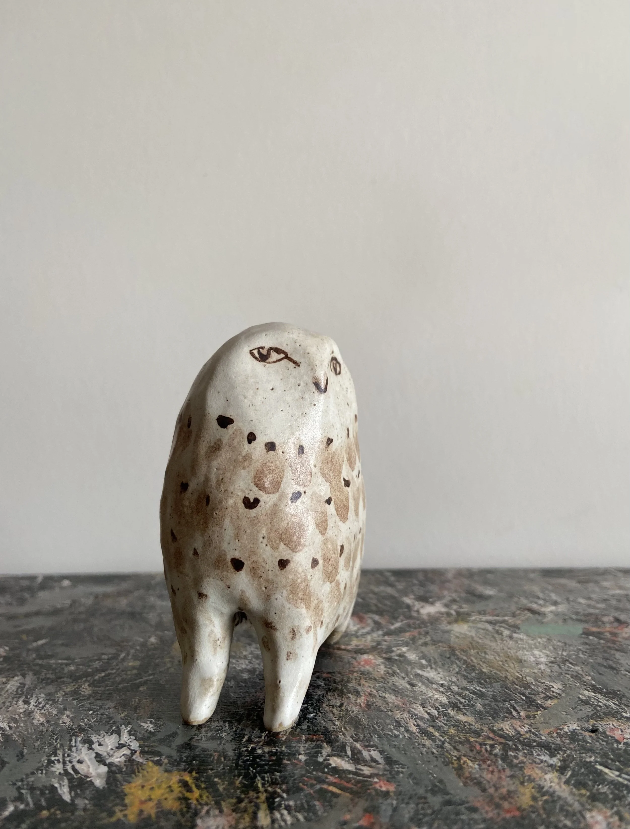 Handmade ceramic owl sculpture  by Charlotte Salt