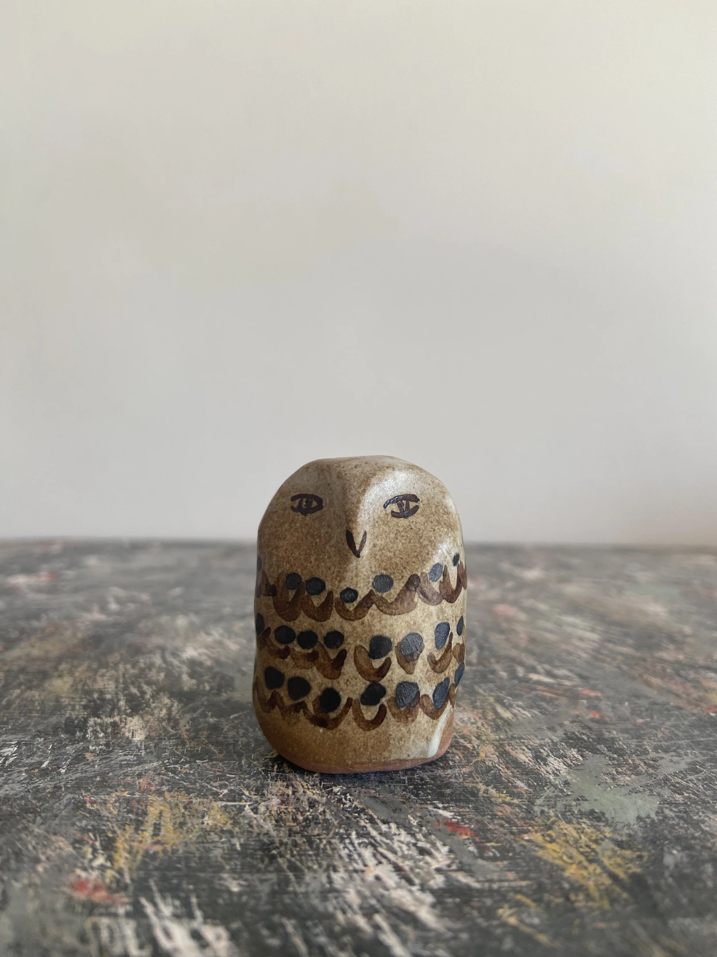 Handmade ceramic owls by Charlotte Salt